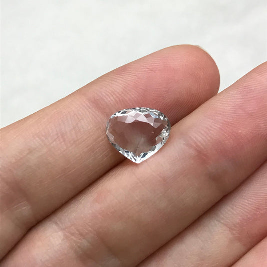 2.44 carat Aquamarine 11x9.4mm Fat Pear Cut, Natural Light Blue Aquamarine, Faceted Loose Shallow cut Gem,