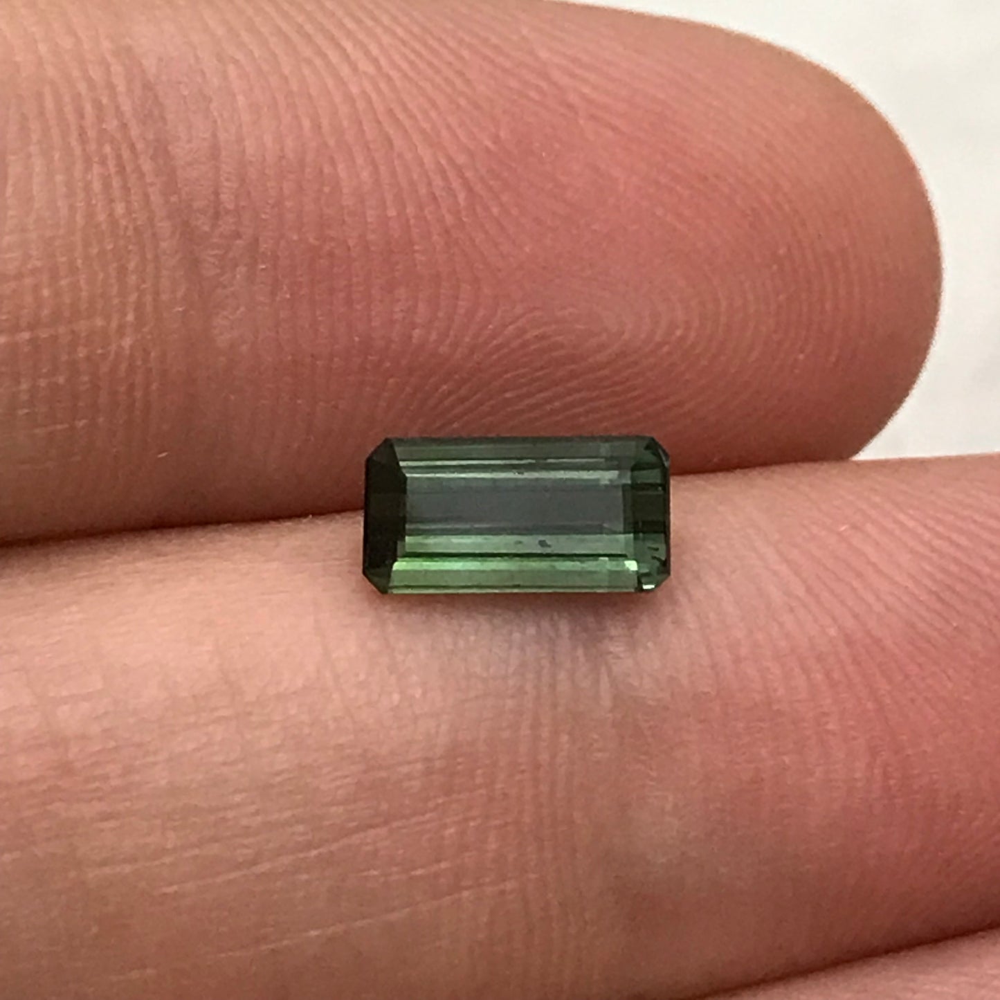8x4mm Natural Deep Green Tourmaline 1.10 CT, Long Octagon Cut Faceted Loose Gemstone, Earth Mined Gem