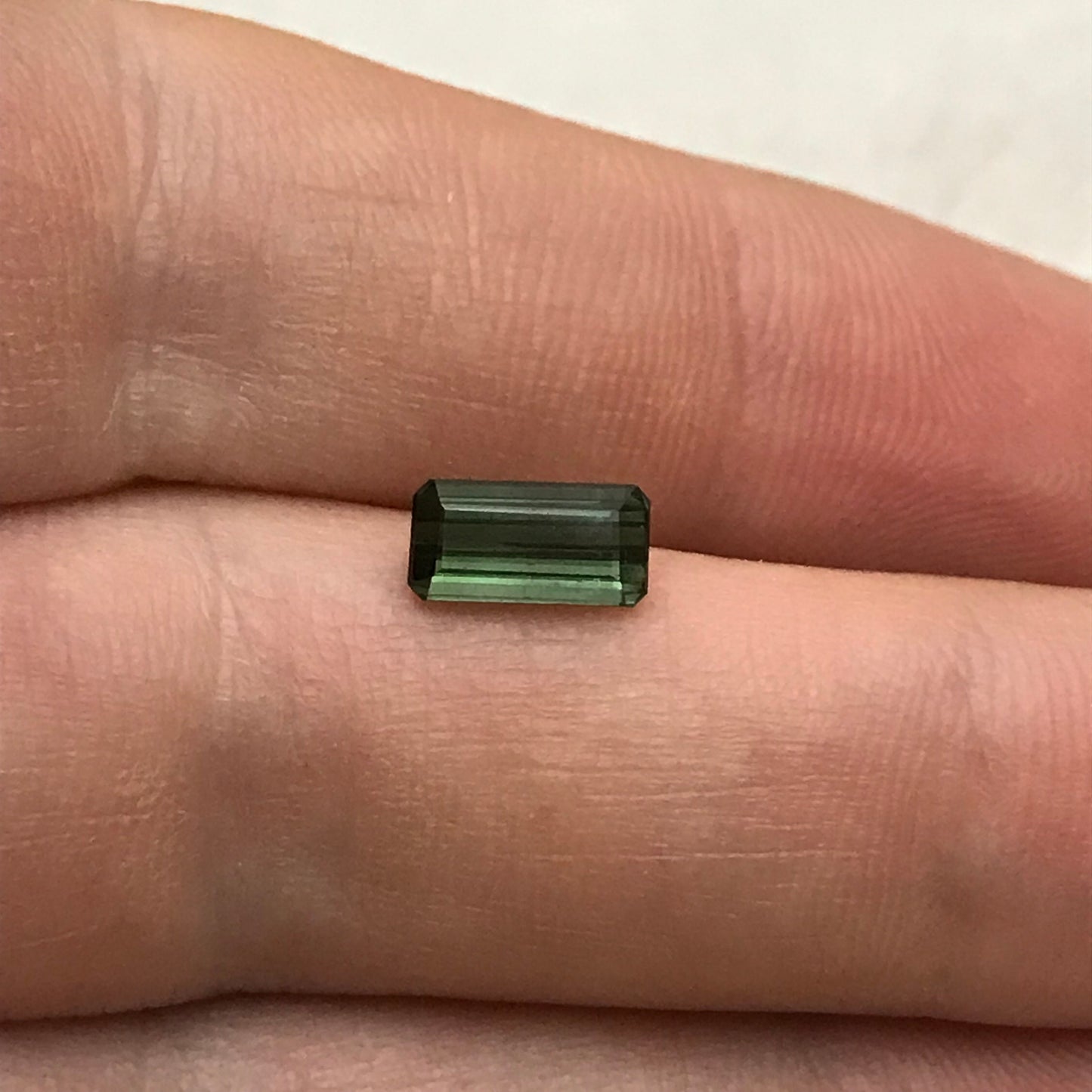 8x4mm Natural Deep Green Tourmaline 1.10 CT, Long Octagon Cut Faceted Loose Gemstone, Earth Mined Gem