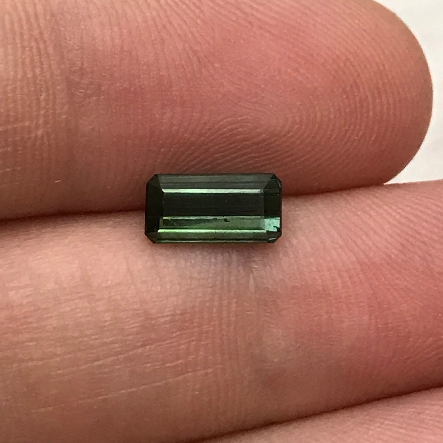 8x4mm Natural Deep Green Tourmaline 1.10 CT, Long Octagon Cut Faceted Loose Gemstone, Earth Mined Gem