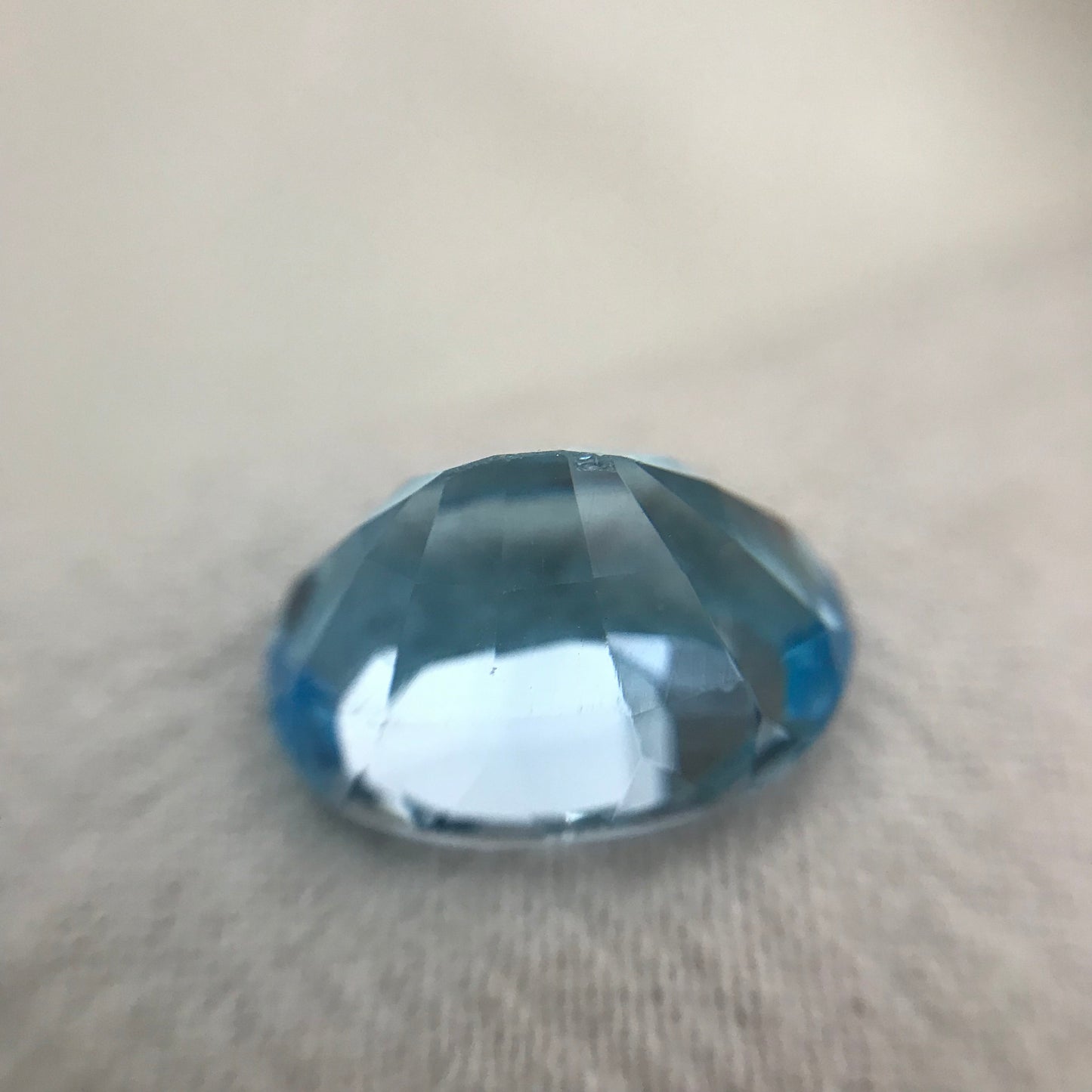 12.44 Carats Blue Topaz Oval Cut 15.5x11.5mm Loose Gem, Faceted Real Topaz, Unmounted December Birthstone US Seller