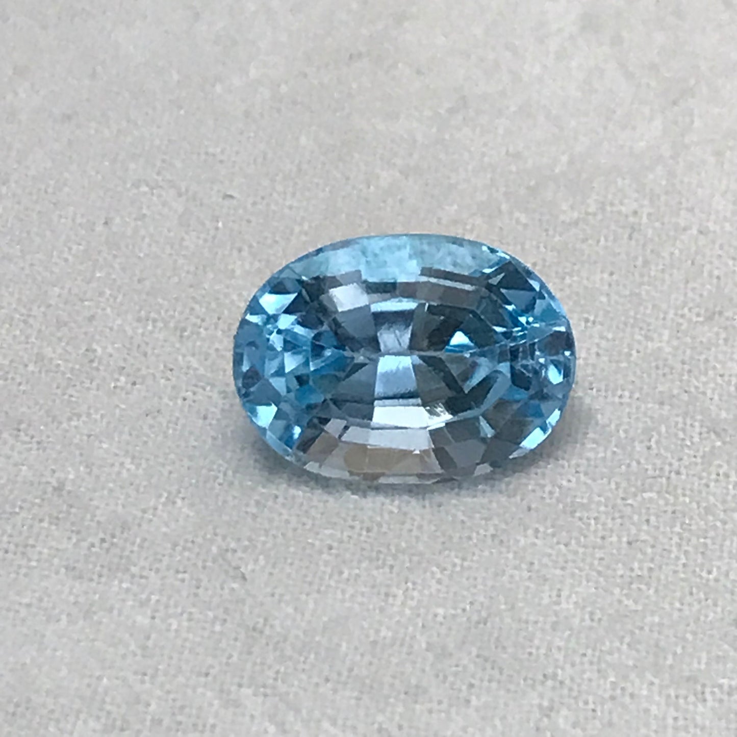 12.44 Carats Blue Topaz Oval Cut 15.5x11.5mm Loose Gem, Faceted Real Topaz, Unmounted December Birthstone US Seller