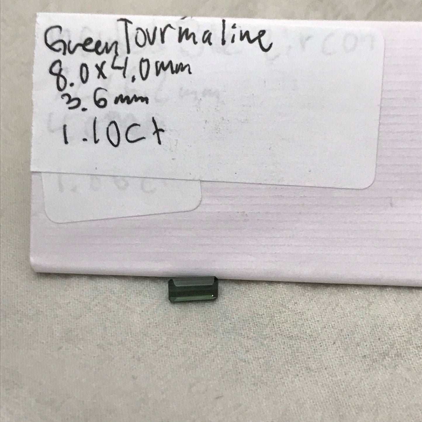 8x4mm Natural Deep Green Tourmaline 1.10 CT, Long Octagon Cut Faceted Loose Gemstone, Earth Mined Gem