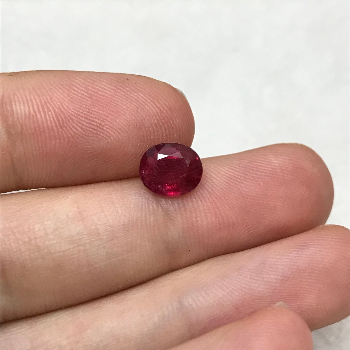 1.58 Carat Pink Tourmaline 8x6.7mm Loose Natural Gemstone, Rubellite Tourmaline, Rich Pink, Fuchsia Natural Gem US Seller