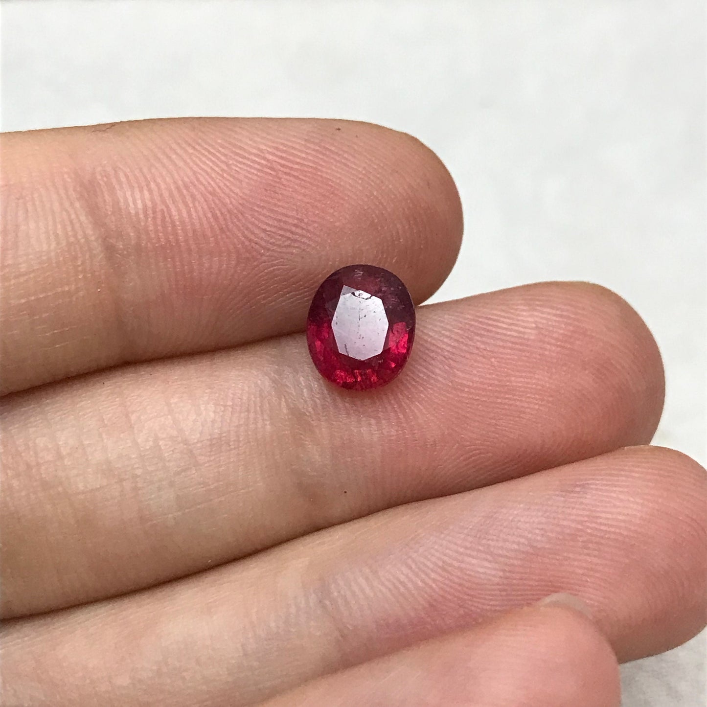 1.58 Carat Pink Tourmaline 8x6.7mm Loose Natural Gemstone, Rubellite Tourmaline, Rich Pink, Fuchsia Natural Gem US Seller