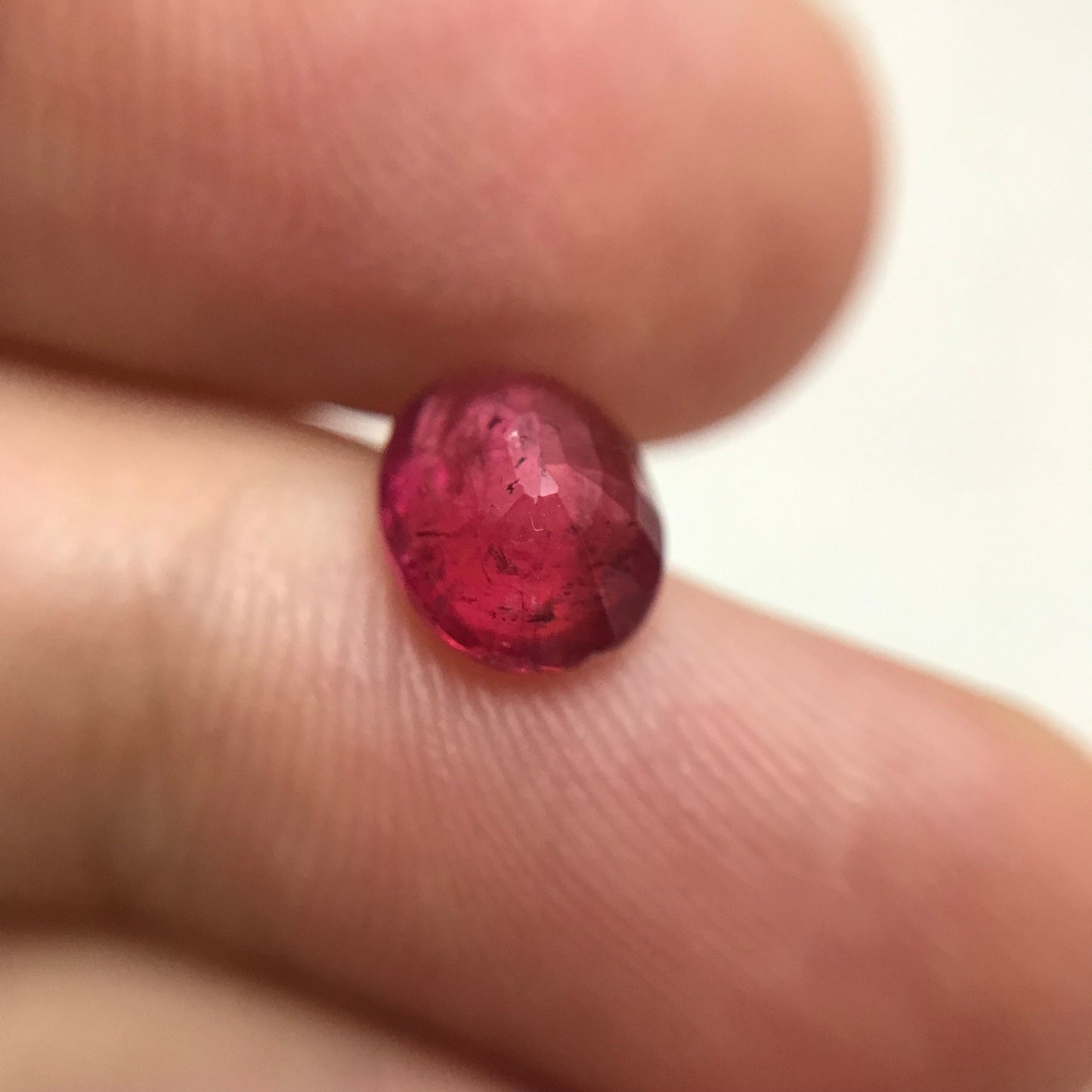1.58 Carat Pink Tourmaline 8x6.7mm Loose Natural Gemstone, Rubellite Tourmaline, Rich Pink, Fuchsia Natural Gem US Seller