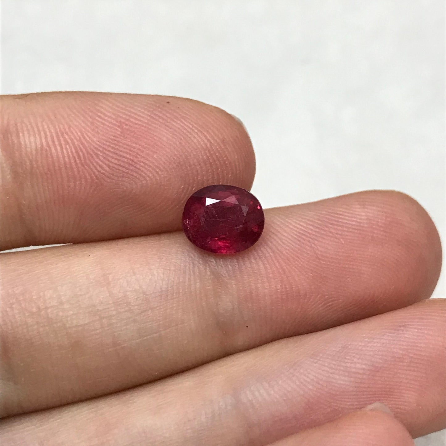 1.58 Carat Pink Tourmaline 8x6.7mm Loose Natural Gemstone, Rubellite Tourmaline, Rich Pink, Fuchsia Natural Gem US Seller