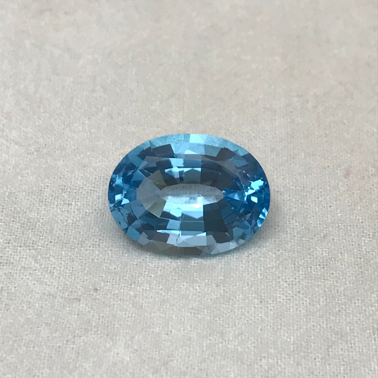 20x15mm Sky Blue Topaz 23 Ct, Oval Cut Loose Gem, Faceted Topaz, December Birthstone, Recycled Gemstone