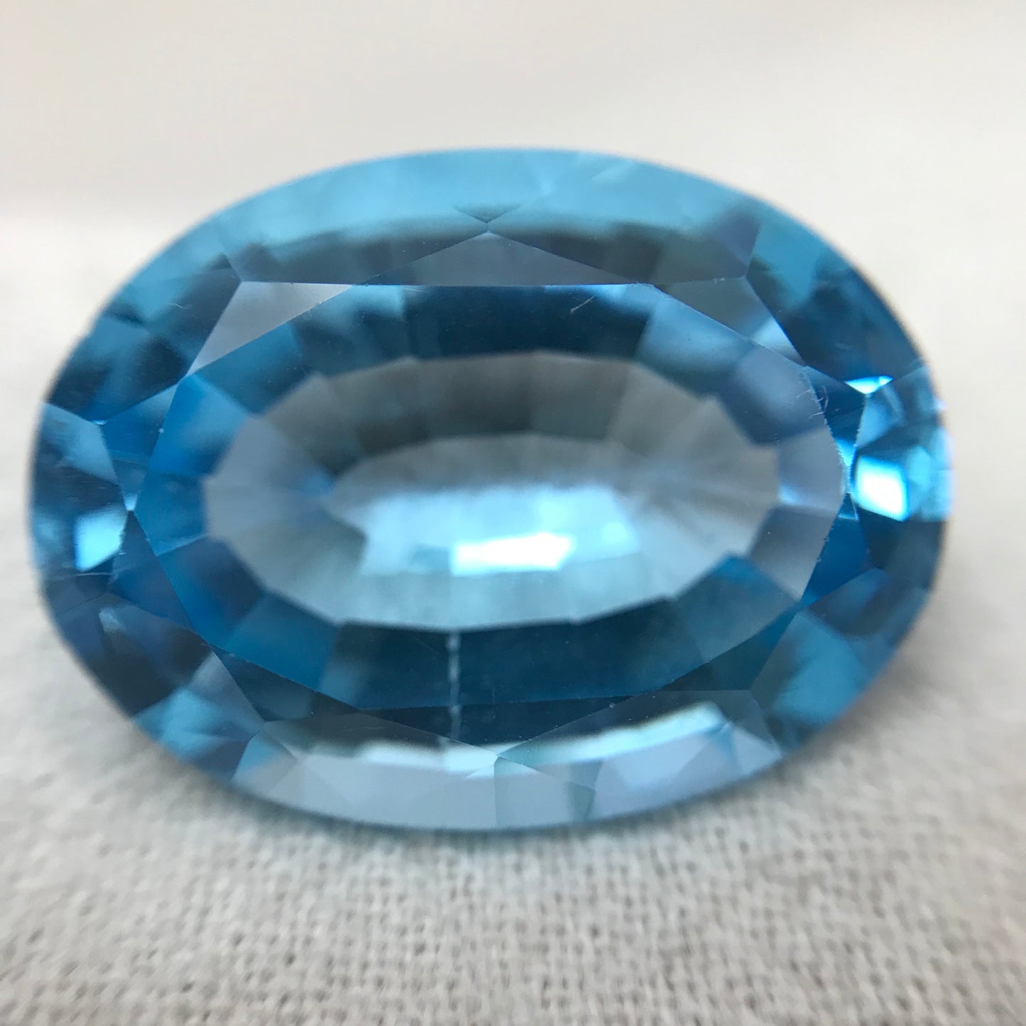 20x15mm Sky Blue Topaz 23 Ct, Oval Cut Loose Gem, Faceted Topaz, December Birthstone, Recycled Gemstone