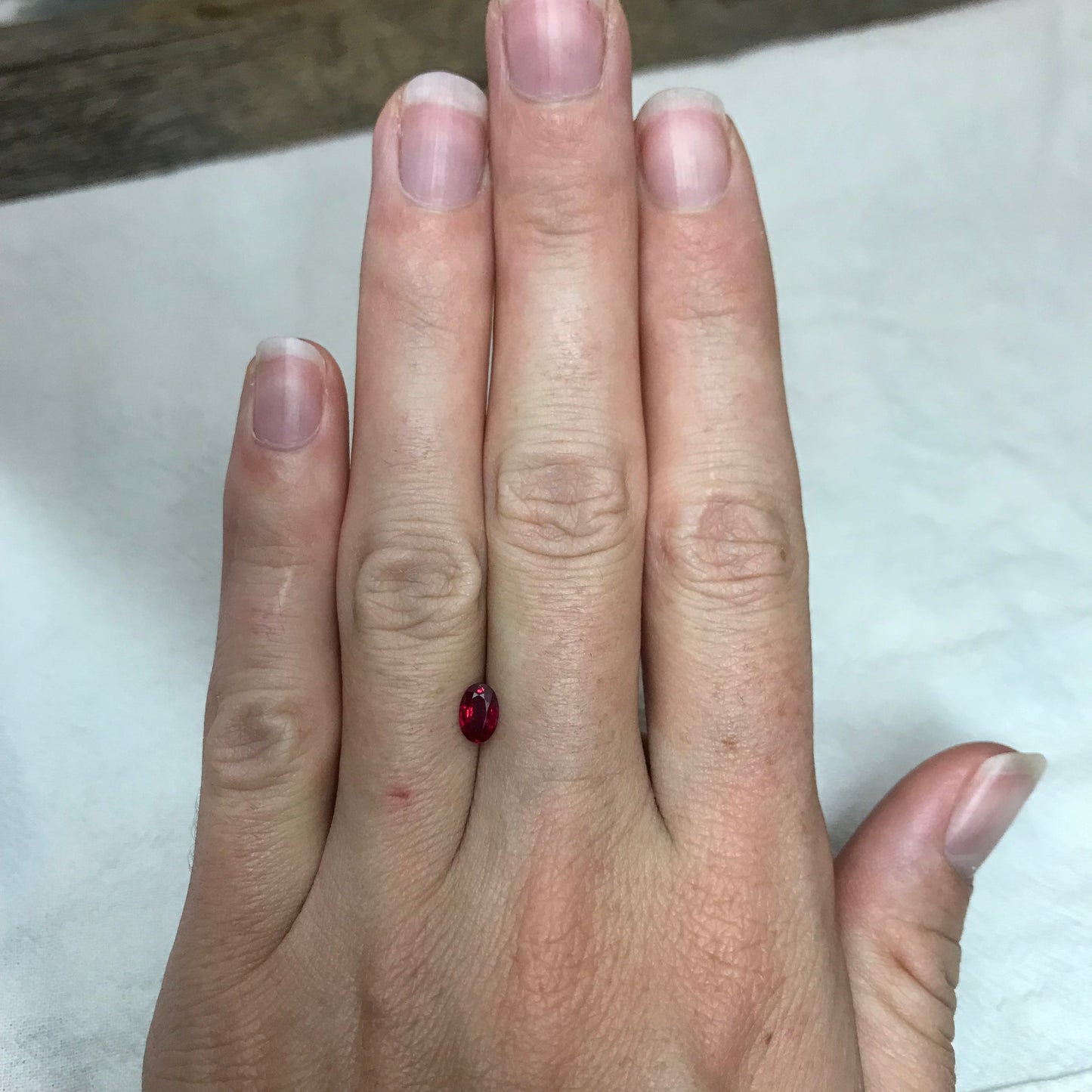 6x4mm Natural Ruby Heated with Residues 0.52 Carat, Oval Cut Pigeon's Blood Red, Faceted Ruby, July Birthstone, Treated Top Color Red Ruby