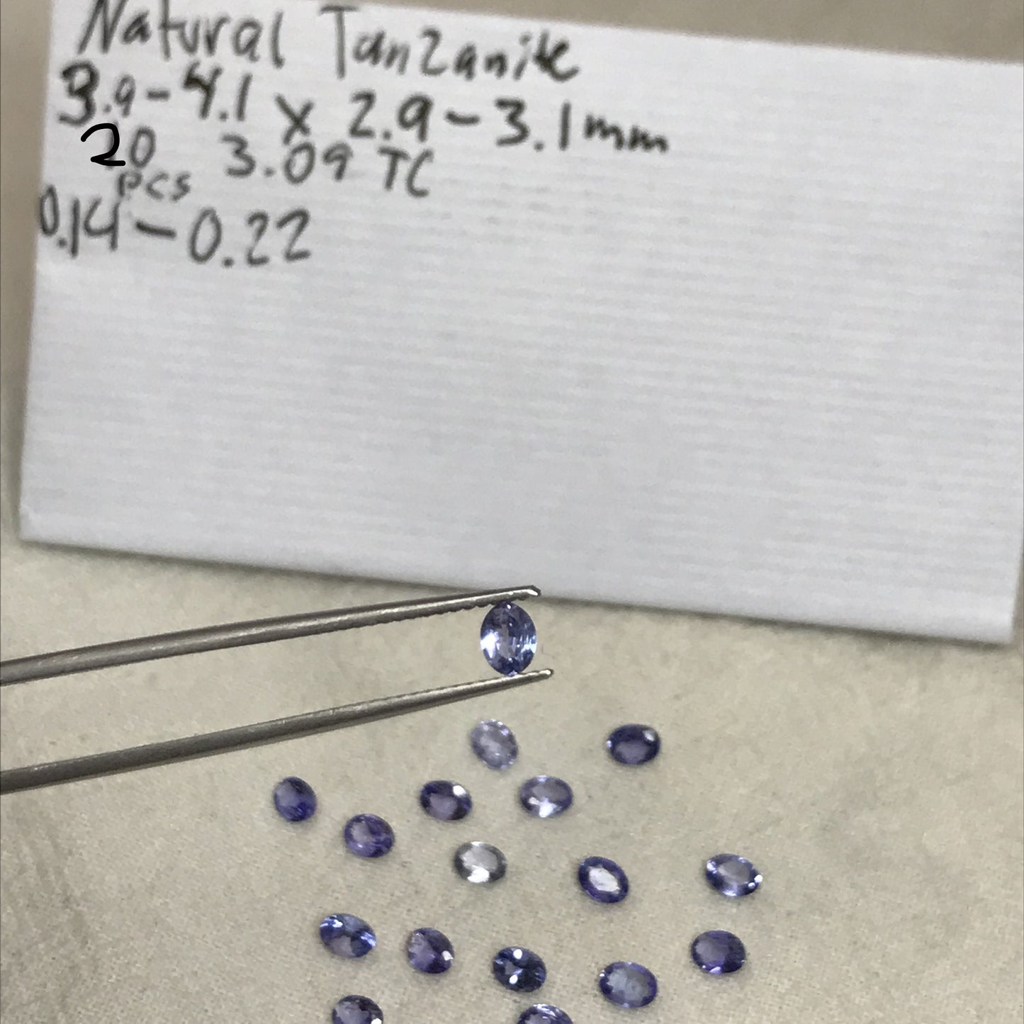 One 4x3mm Violet Tanzanite 0.14-0.22 carat Oval Cut, Faceted Loose Gemstone, Natural Tanzanite, Zoisite