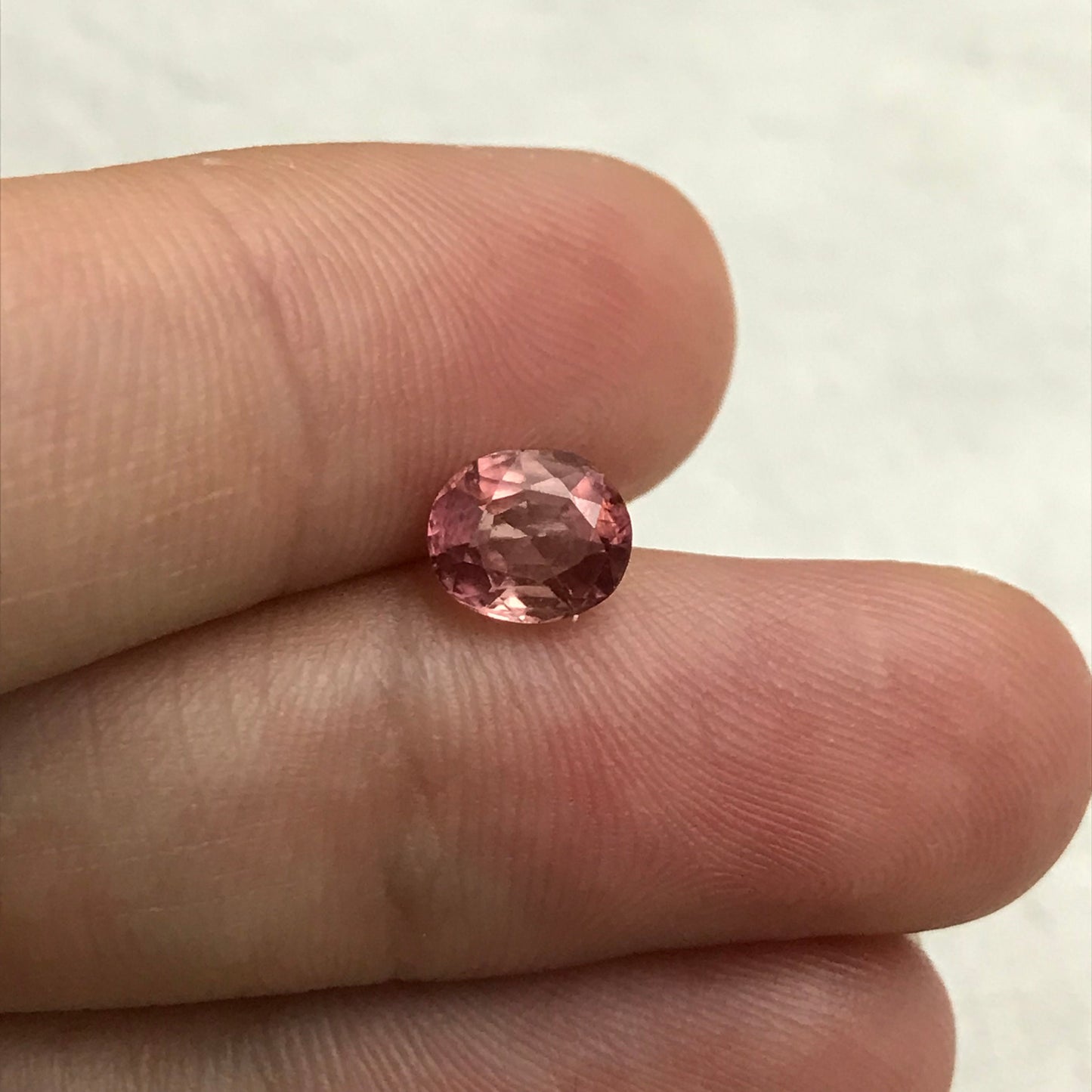 1.12 ct Natural Pink Tourmaline 7x6mm Oval Faceted Loose Gemstone, Cut Unmounted Tourmaline