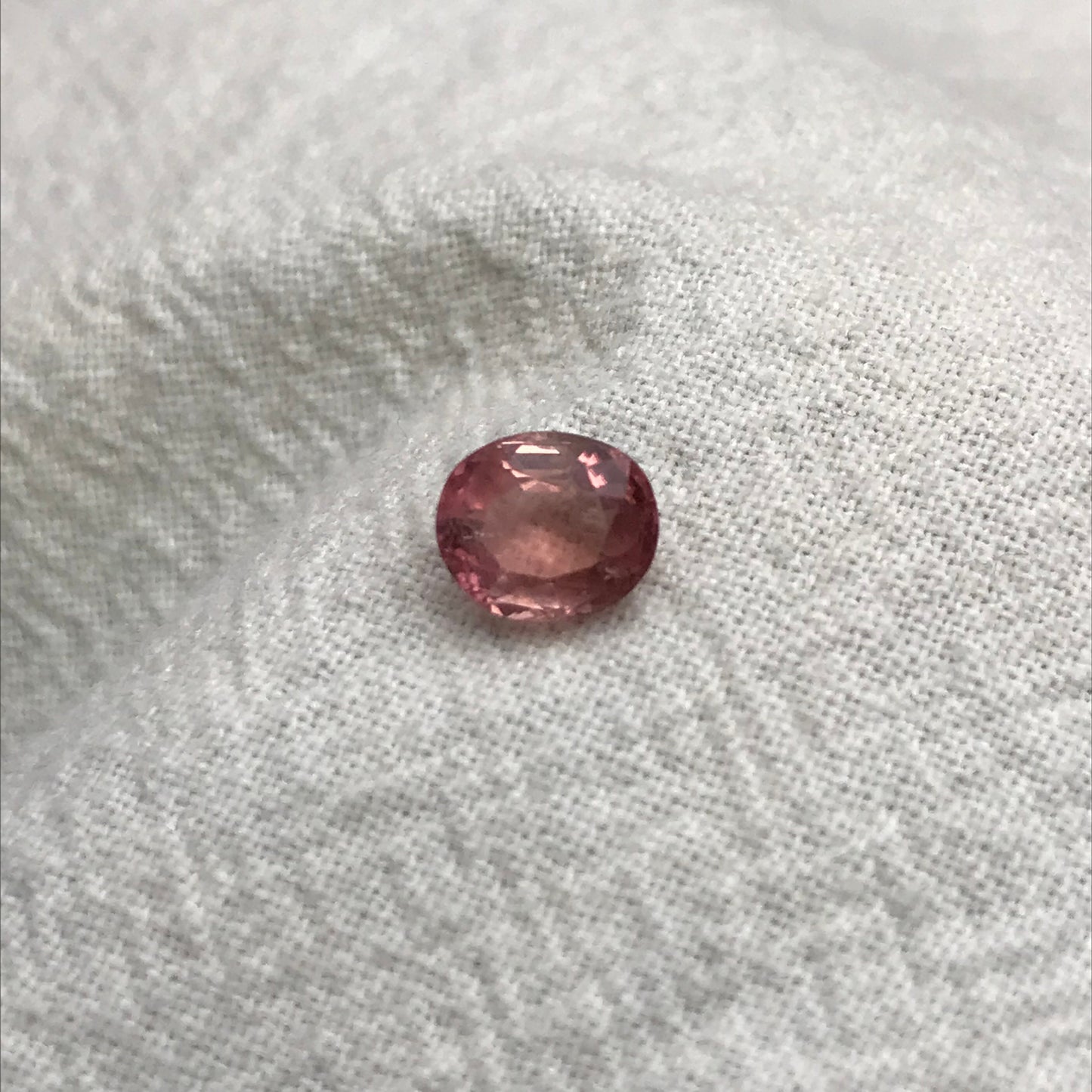 1.12 ct Natural Pink Tourmaline 7x6mm Oval Faceted Loose Gemstone, Cut Unmounted Tourmaline