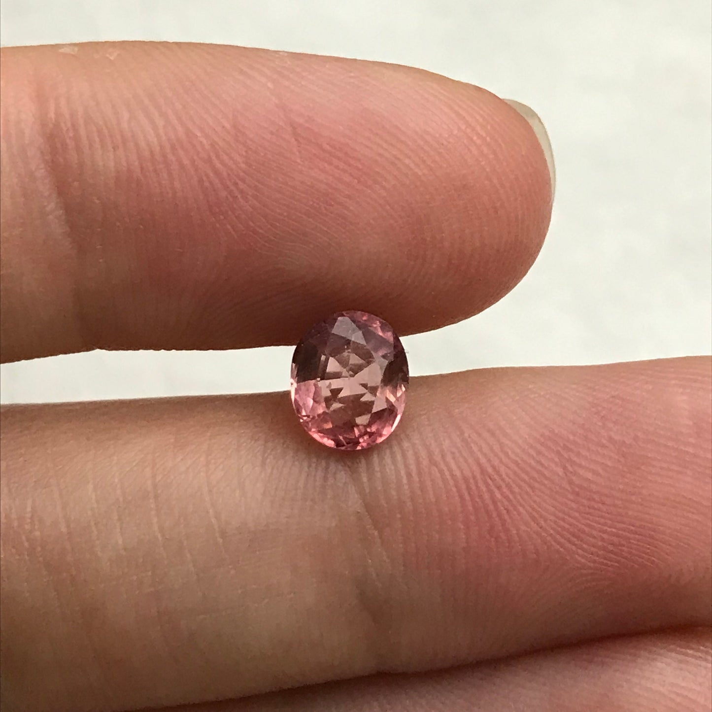 1.12 ct Natural Pink Tourmaline 7x6mm Oval Faceted Loose Gemstone, Cut Unmounted Tourmaline