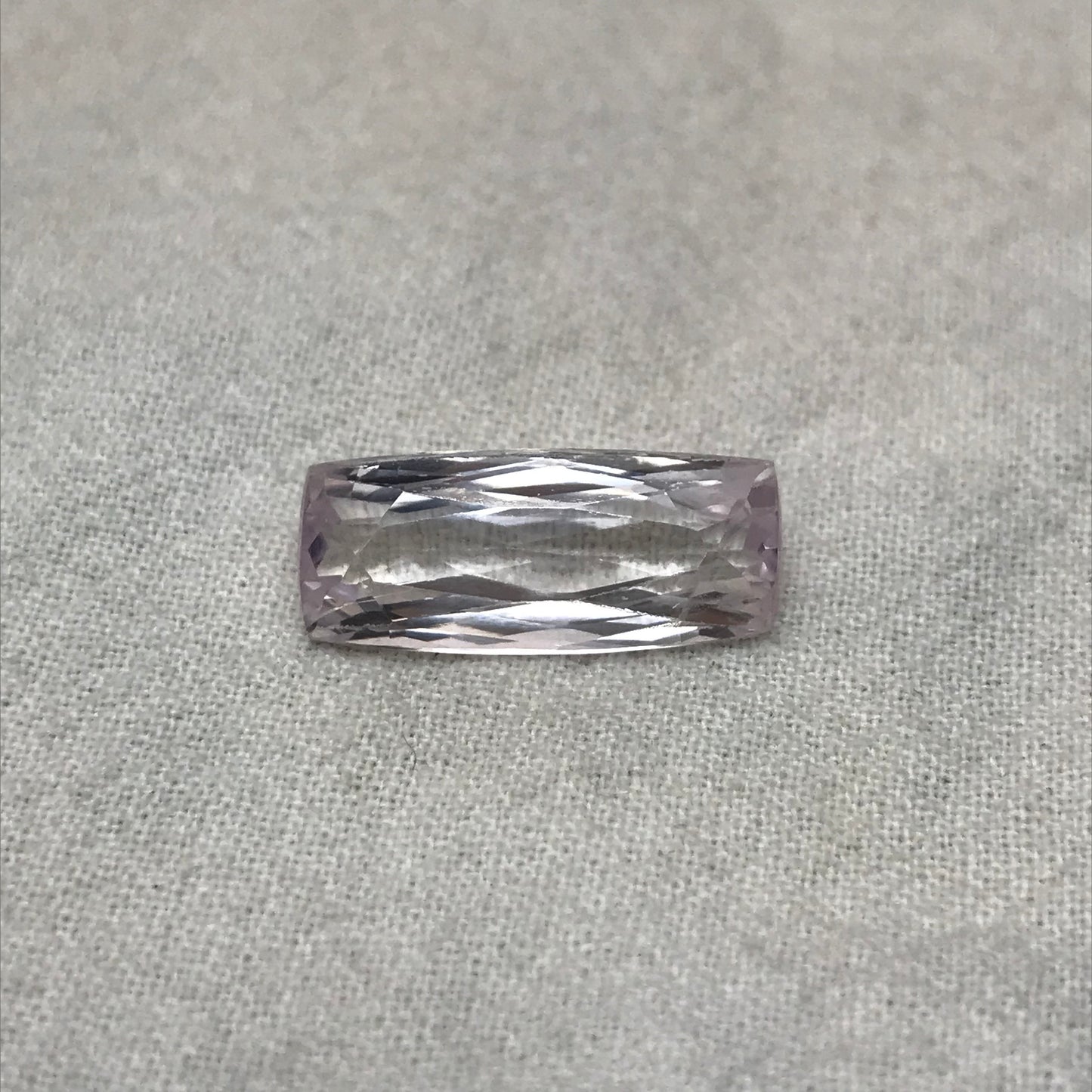 9.20 ct Pink Kunzite 19x8mm Cushion Cut, Antique Cushion, Imperfect Gem, Faceted Loose Gemstone,