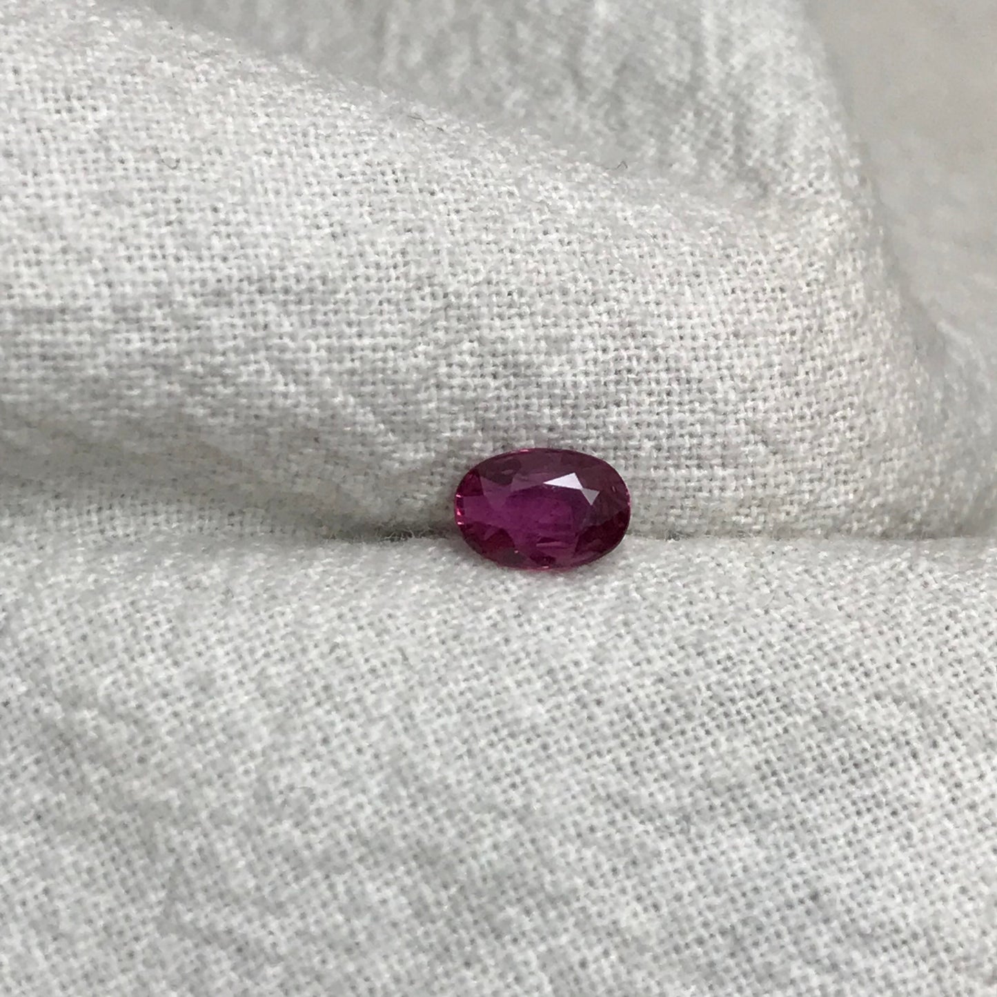 0.56 Carat Natural Ruby 6x4mm Oval Cut, Loose Gemstone Faceted Gem Corundum, July Birthstone, VVS