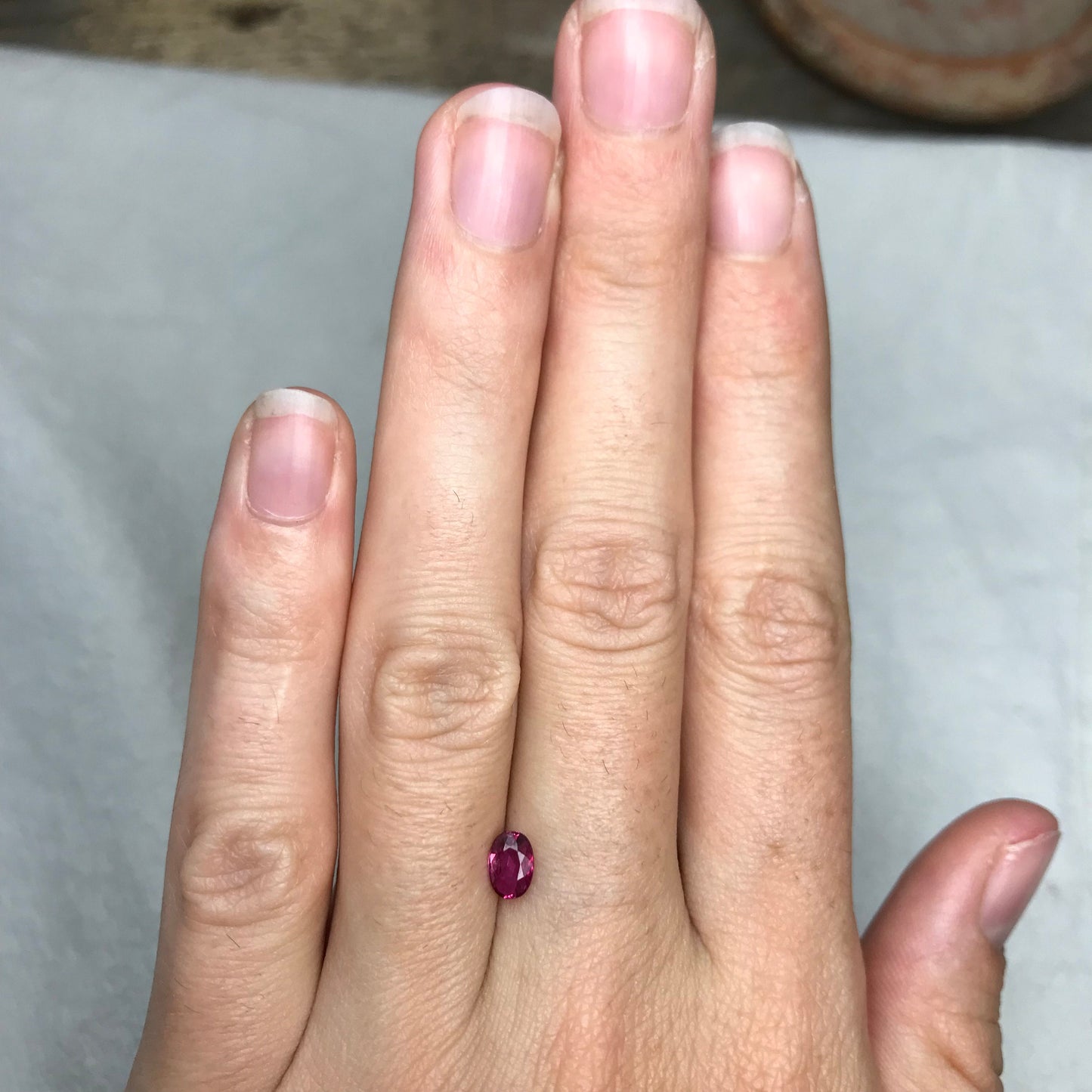 0.56 Carat Natural Ruby 6x4mm Oval Cut, Loose Gemstone Faceted Gem Corundum, July Birthstone, VVS