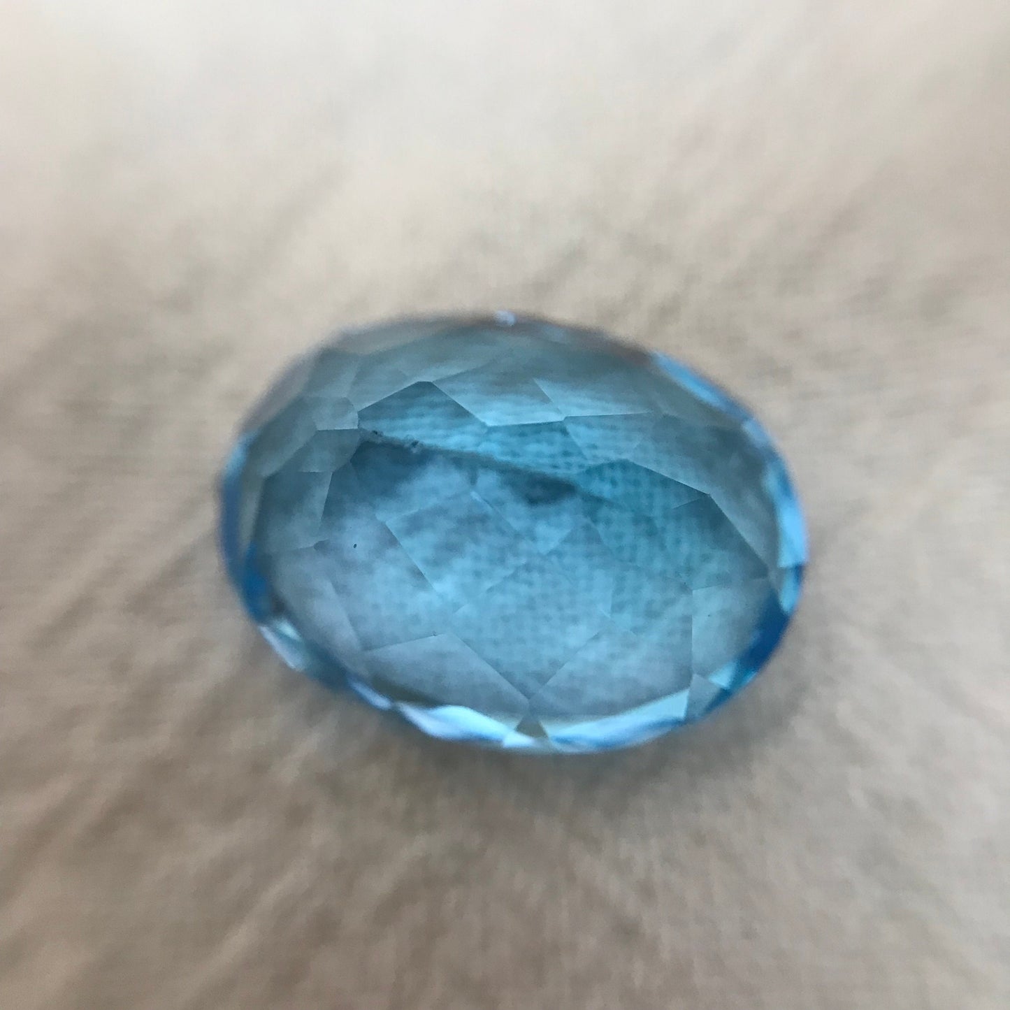 16x12mm Blue Topaz Oval Cut 12.82 Carat, Loose Gem, Faceted Real Topaz, Reclaimed Gems, December Birthstone US Seller