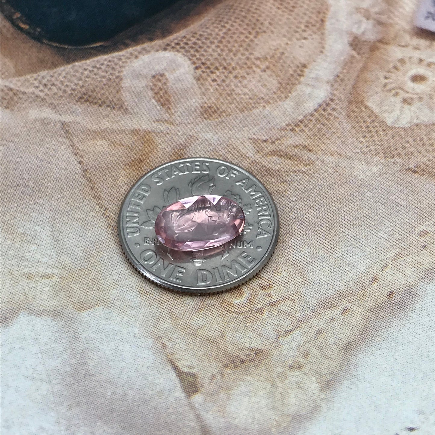 Natural Pink Tourmaline 1.04 carat 10x6 mm Long Oval Rose Cut, Unmounted Faceted Loose Gemstone for Jewelry Setting, Carnation Pink