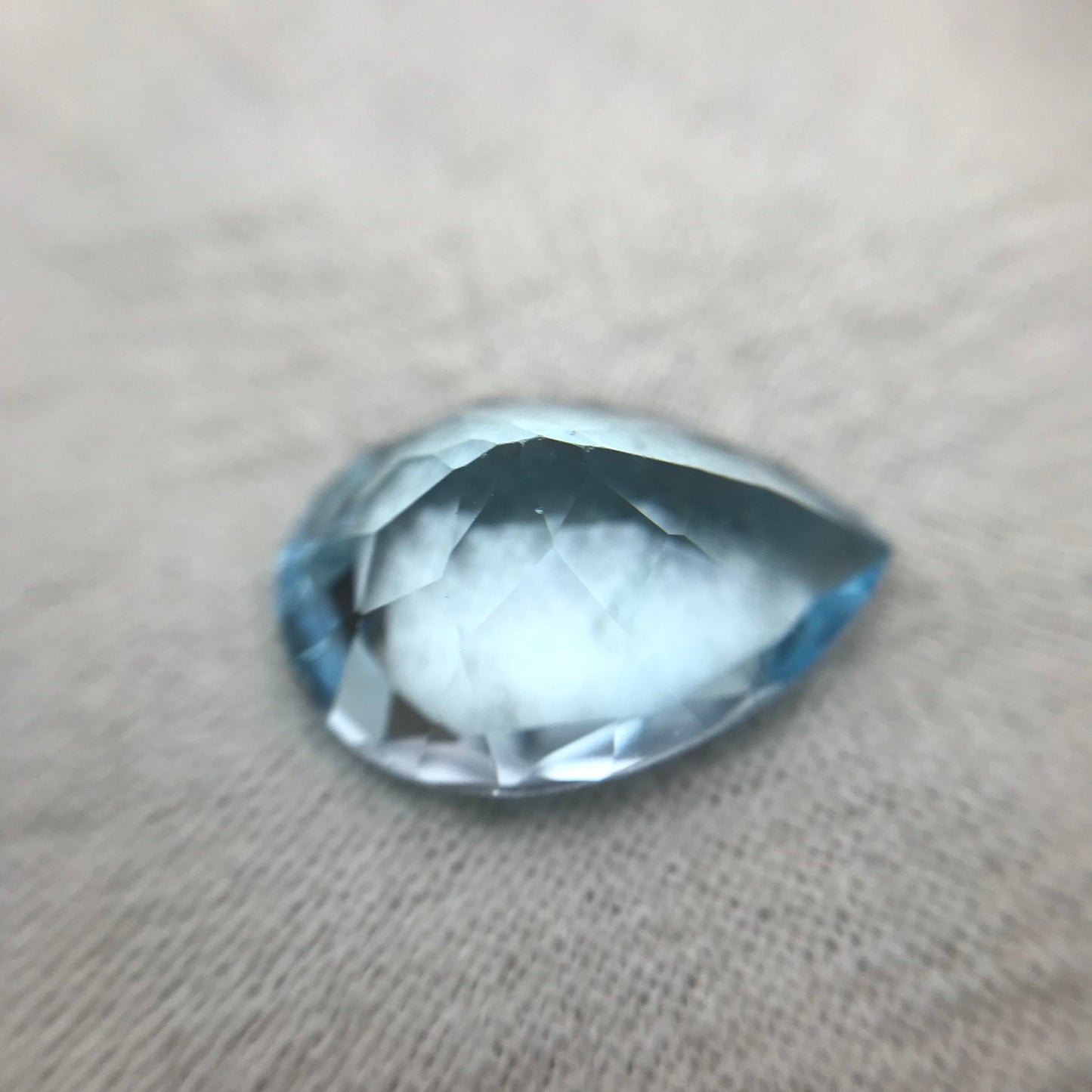 16x12mm Light Blue Topaz Pear Cut, 9 carat Loose Faceted Gem, Real Topaz , US Seller, Gems for jewelry