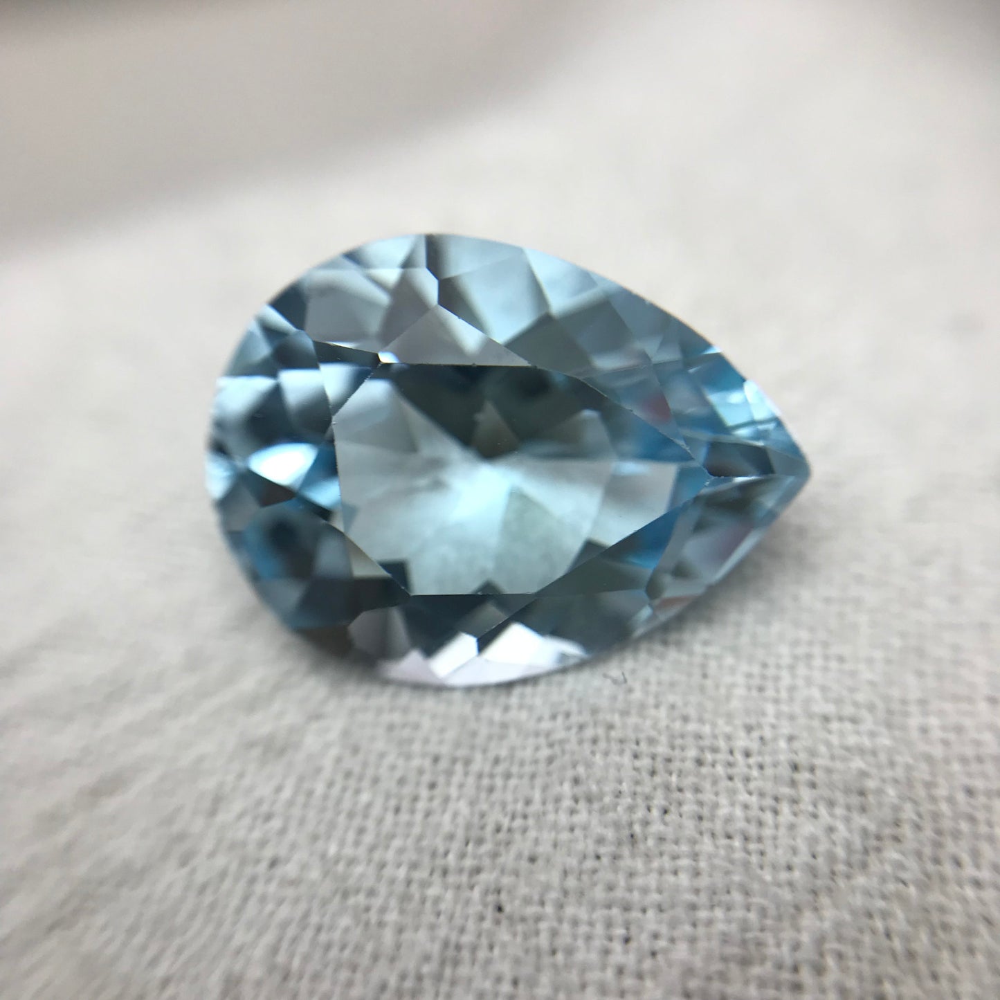 16x12mm Light Blue Topaz Pear Cut, 9 carat Loose Faceted Gem, Real Topaz , US Seller, Gems for jewelry