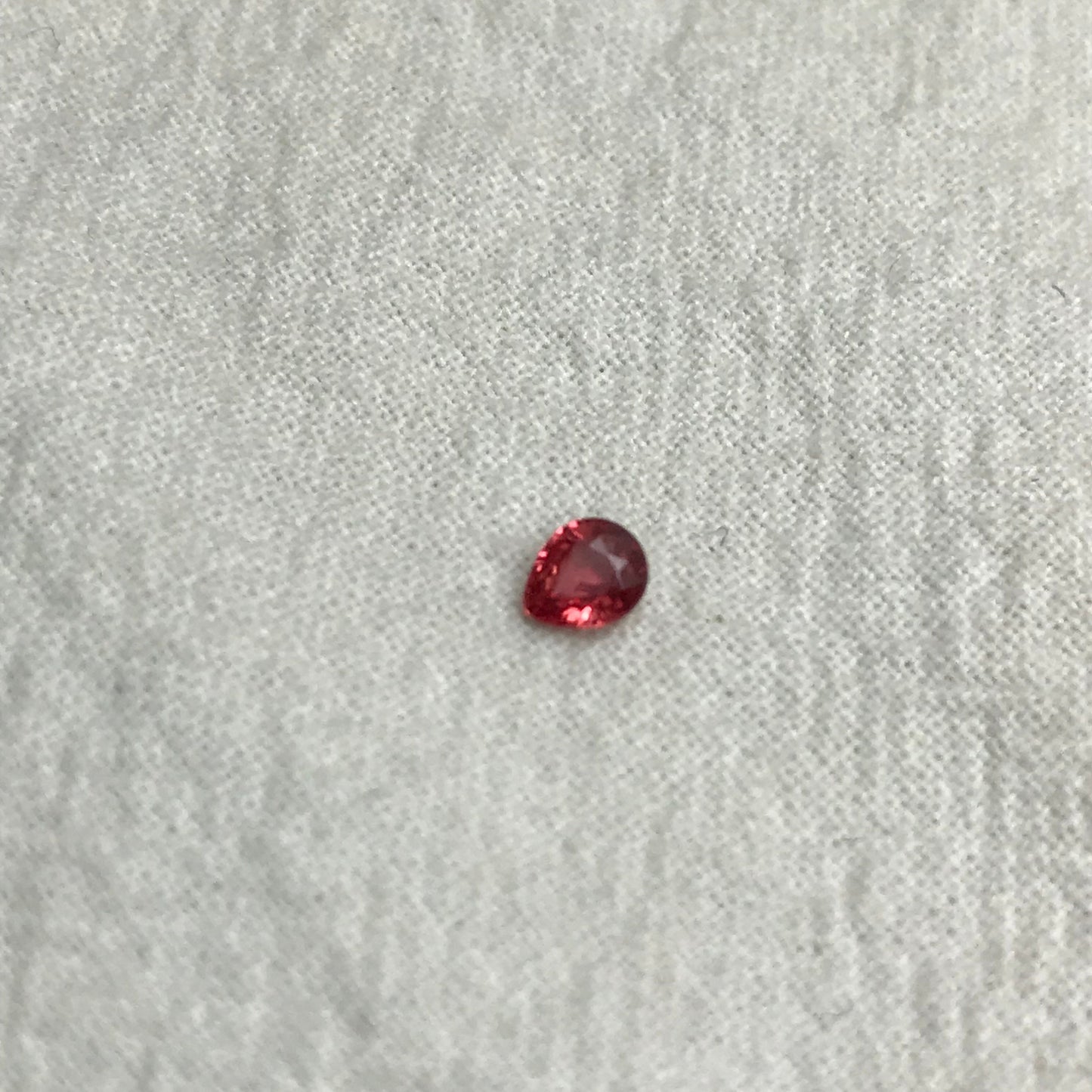 0.30 Carat Natural Orange Sapphire 4.4x3.7mm Pear Cut Faceted Gem Loose Orange Gemstone, Beryllium Treated - BE TREATED