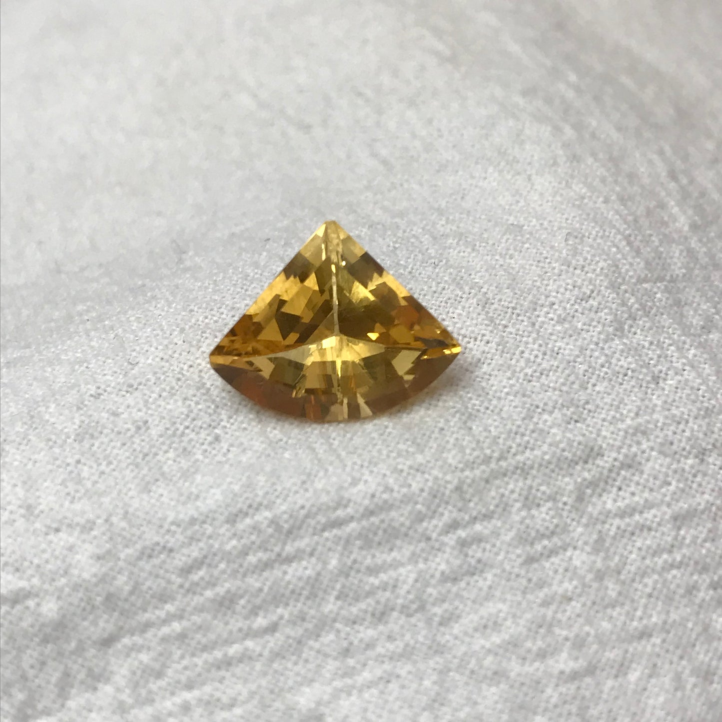 Orange Citrine 4.64 Carat 14.5x11.5mm Fan Cut, Unmounted Faceted Loose Gemstone, November Birthstone