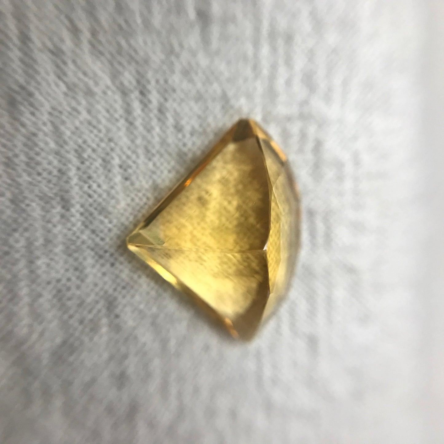 Orange Citrine 4.64 Carat 14.5x11.5mm Fan Cut, Unmounted Faceted Loose Gemstone, November Birthstone