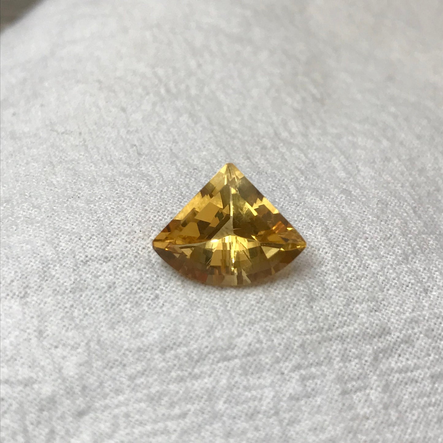 Orange Citrine 4.64 Carat 14.5x11.5mm Fan Cut, Unmounted Faceted Loose Gemstone, November Birthstone
