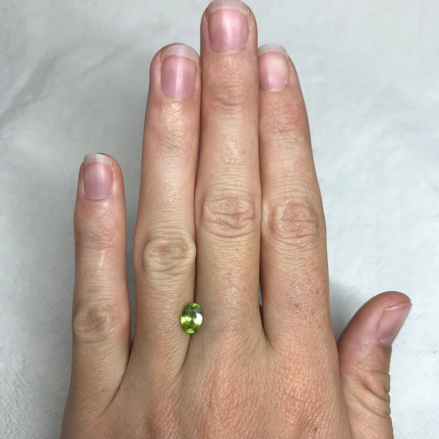 1 ct Yellowish Green Sphene 7x5mm Oval Cut, Natural Madagascar Sphene, Faceted Loose Vivid Green Titanite, 7.2x5.2mm