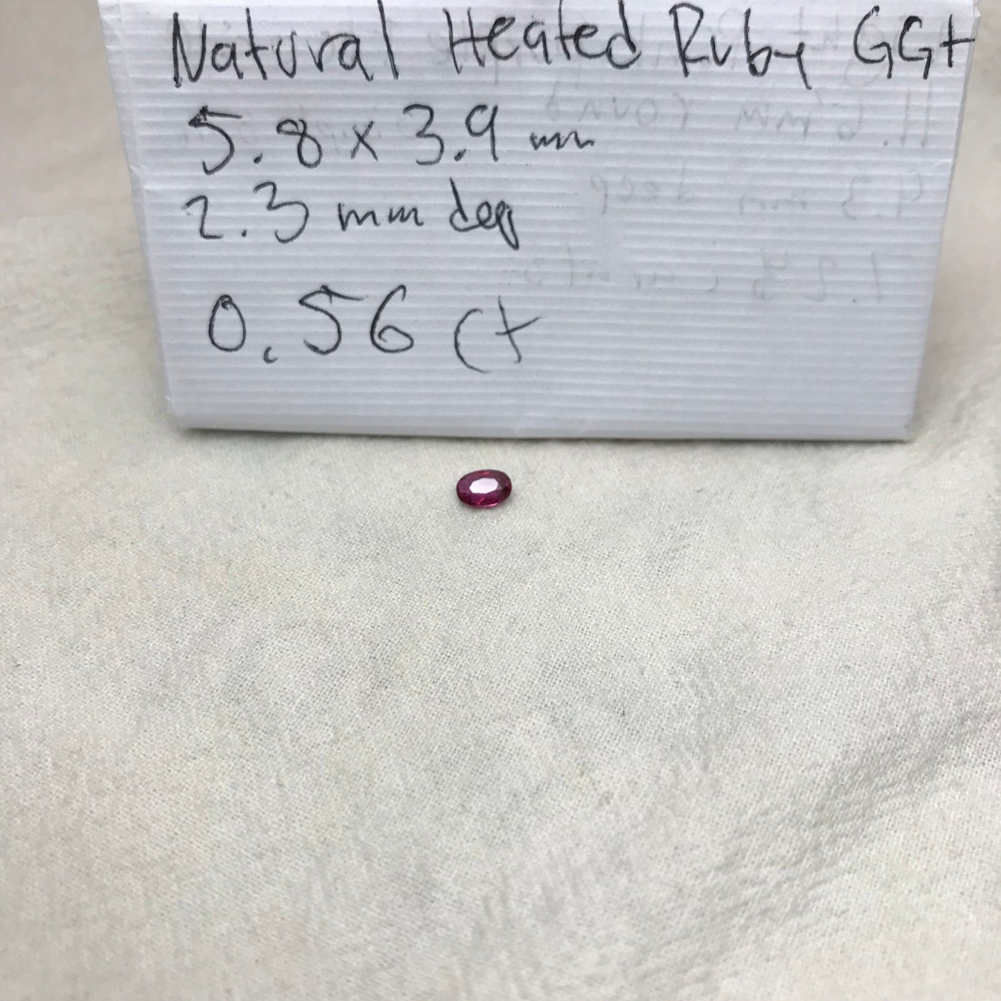 0.56 Carat Natural Ruby 6x4mm Oval Cut, Loose Gemstone Faceted Gem Corundum, July Birthstone, VVS