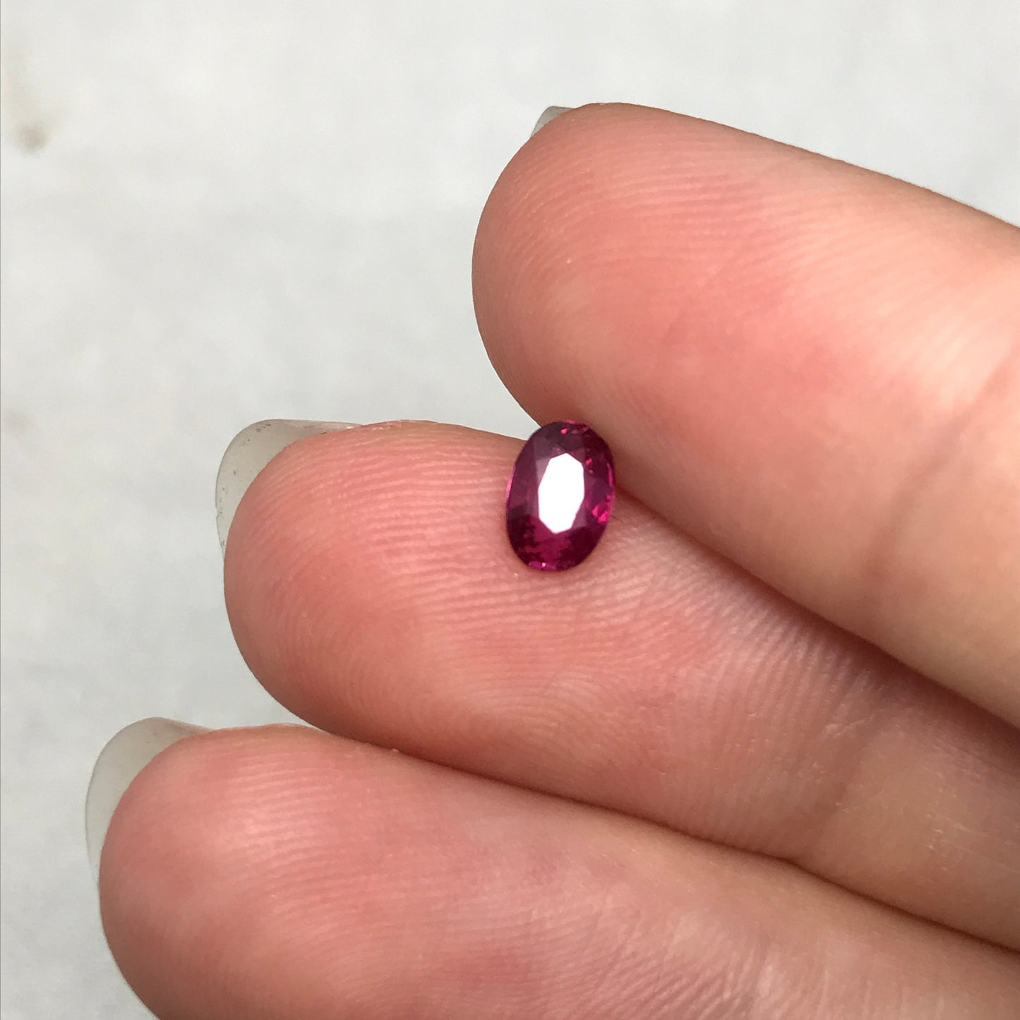 0.56 Carat Natural Ruby 6x4mm Oval Cut, Loose Gemstone Faceted Gem Corundum, July Birthstone, VVS