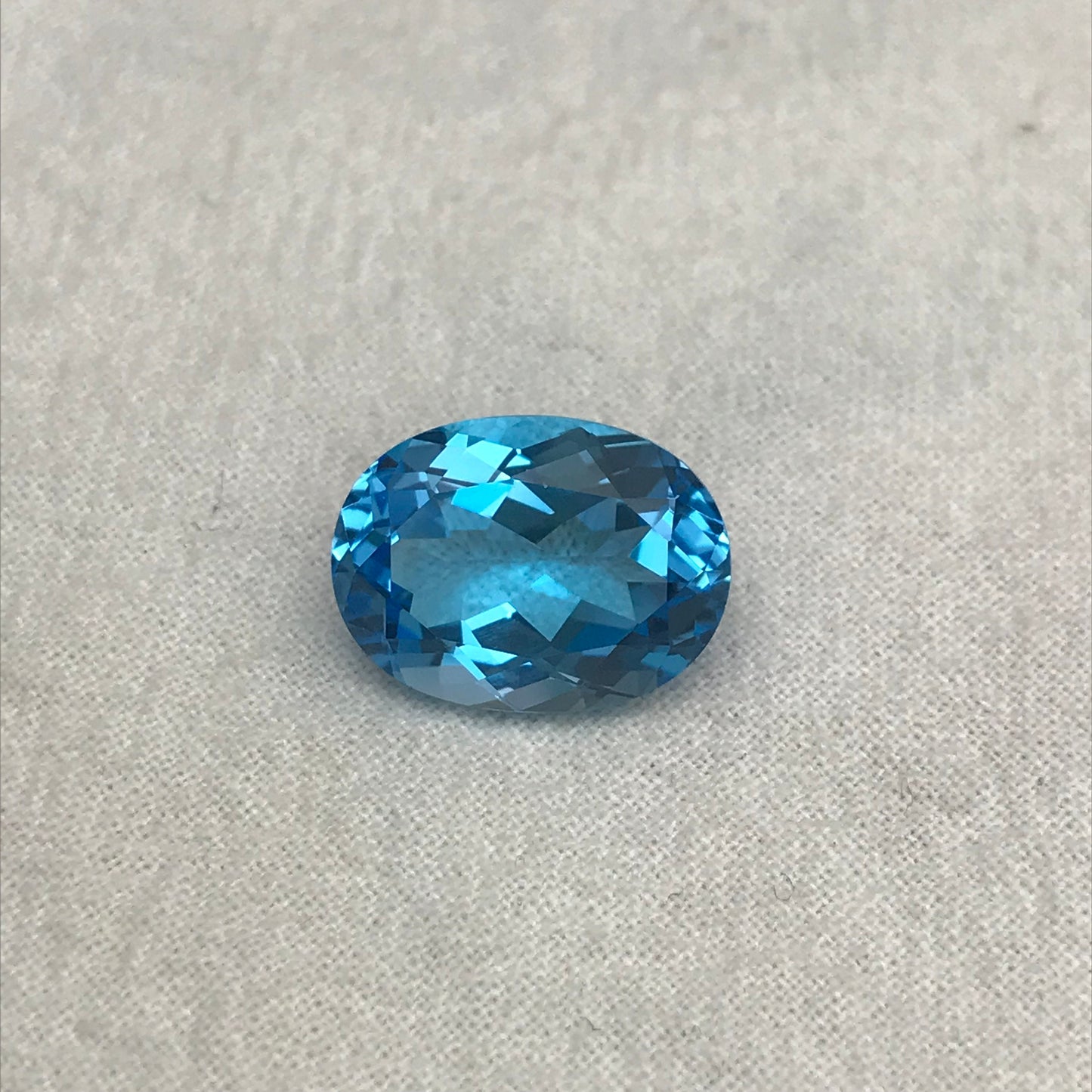 16x12mm Blue Topaz Oval Cut 12.24 Carat, Reclaimed Gems, December Birthstone US Seller
