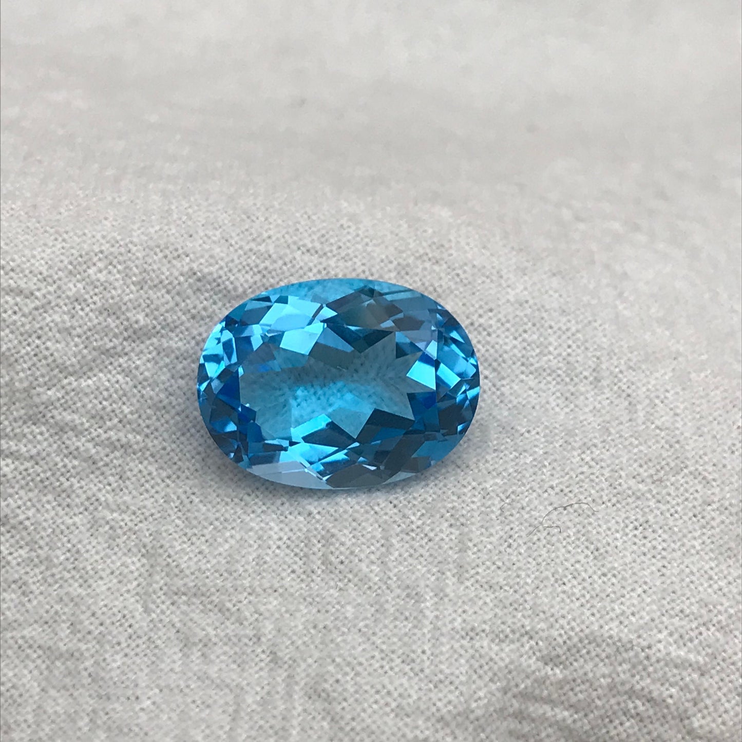 16x12mm Blue Topaz Oval Cut 12.24 Carat, Reclaimed Gems, December Birthstone US Seller