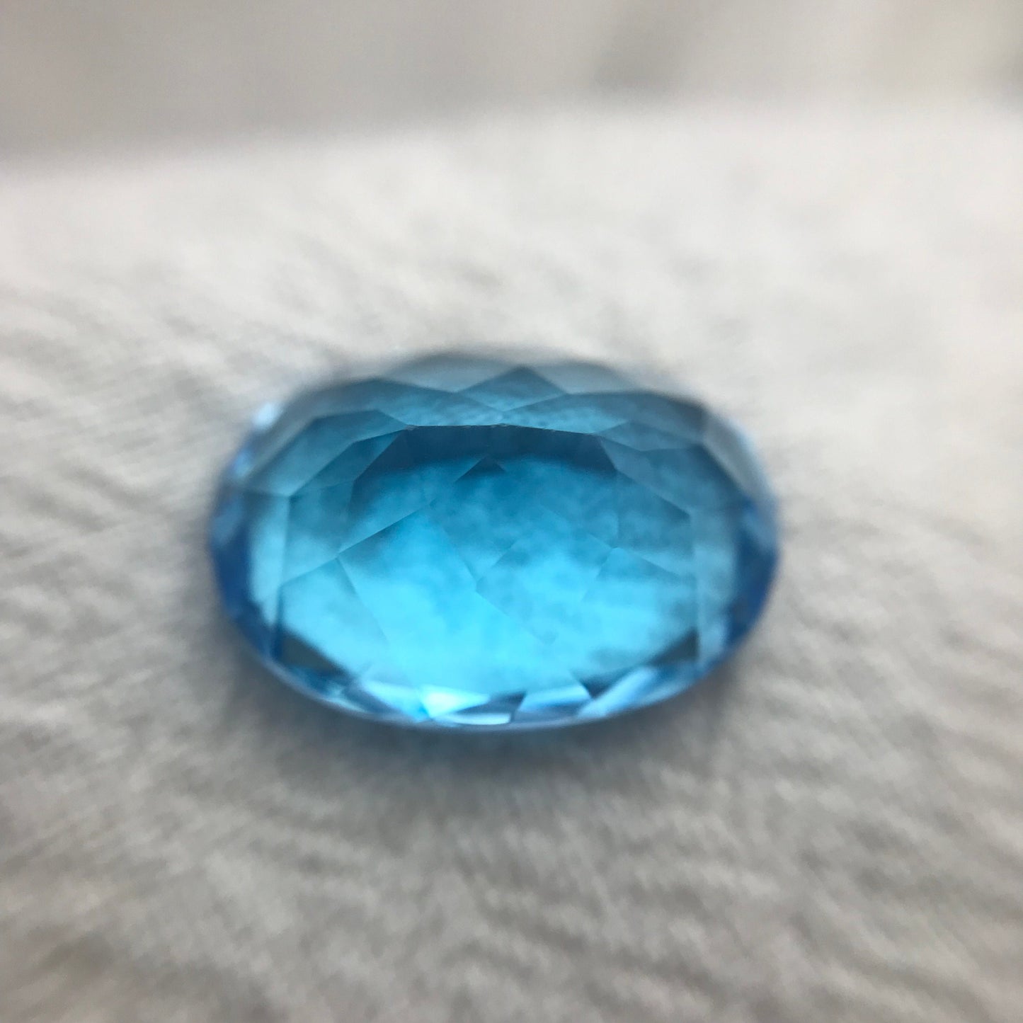 16x12mm Blue Topaz Oval Cut 12.24 Carat, Reclaimed Gems, December Birthstone US Seller