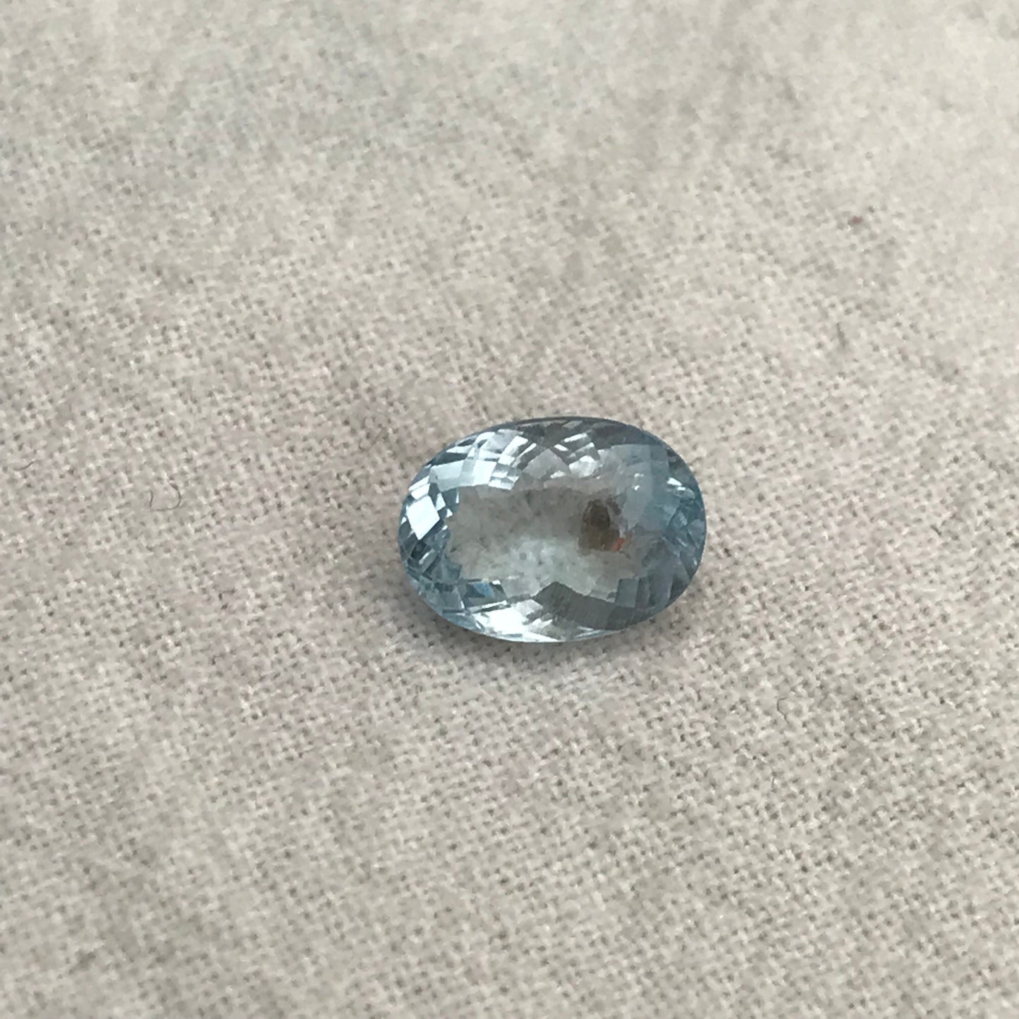 1.61 ct Aquamarine, 9x6.5mm Oval Cut Natural Blue Aquamarine, Faceted Loose Included Aqua, 9x6.6mm