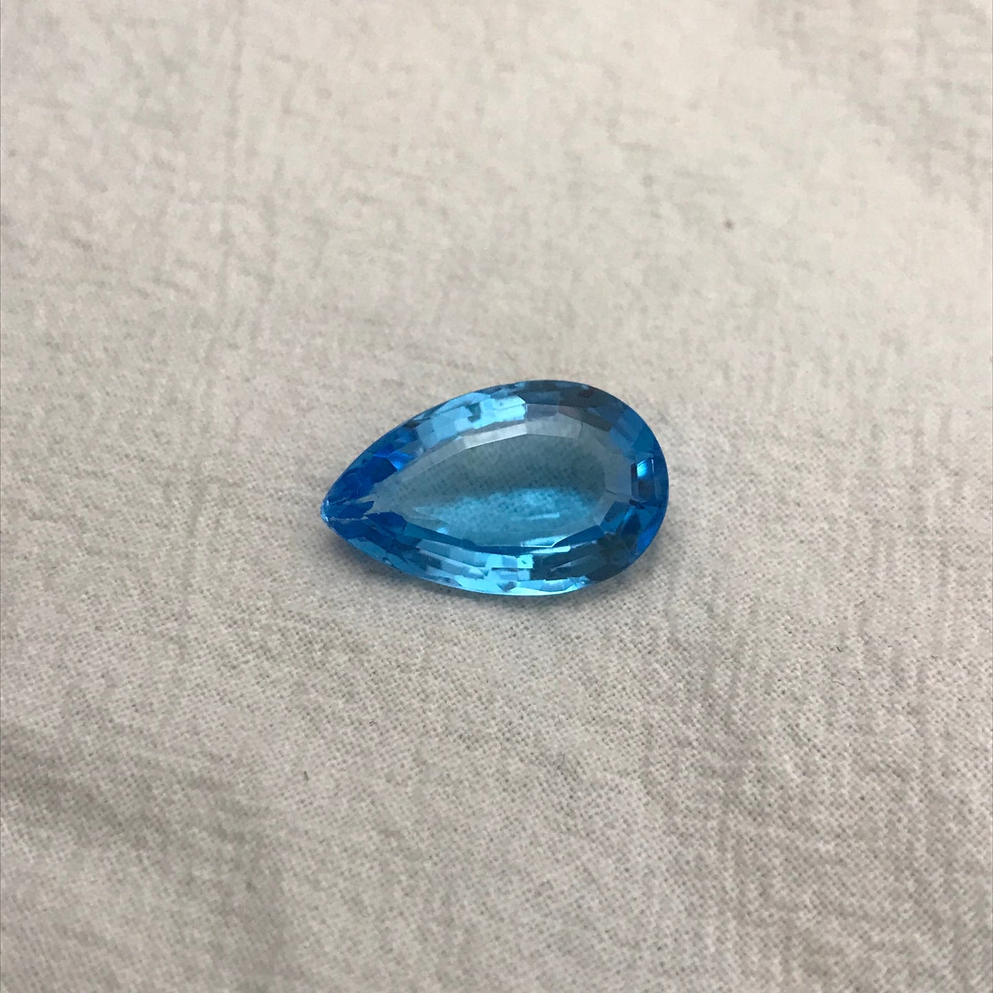 Imperfect 22x13mm Sky Blue Topaz Pear Cut, 15.64 carat Loose Chipped and Scratched Topaz