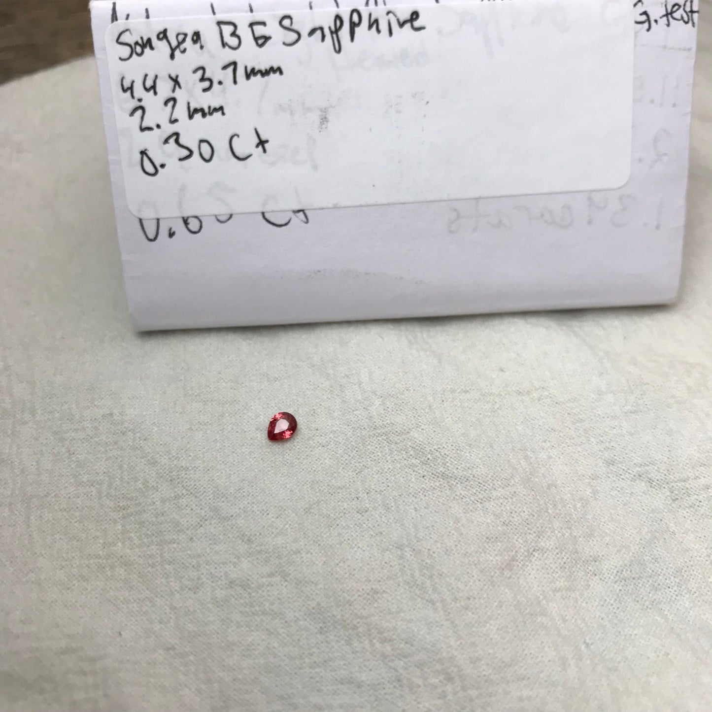 0.30 Carat Natural Orange Sapphire 4.4x3.7mm Pear Cut Faceted Gem Loose Orange Gemstone, Beryllium Treated - BE TREATED