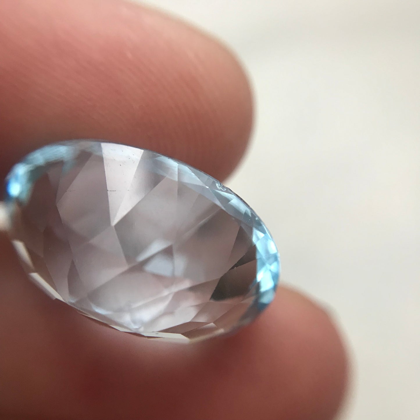 18x13mm Light Blue Topaz 14.96 carat Oval Cut Loose, Gemstone Blue Topaz, Faceted Blue Topaz, December Birthstone