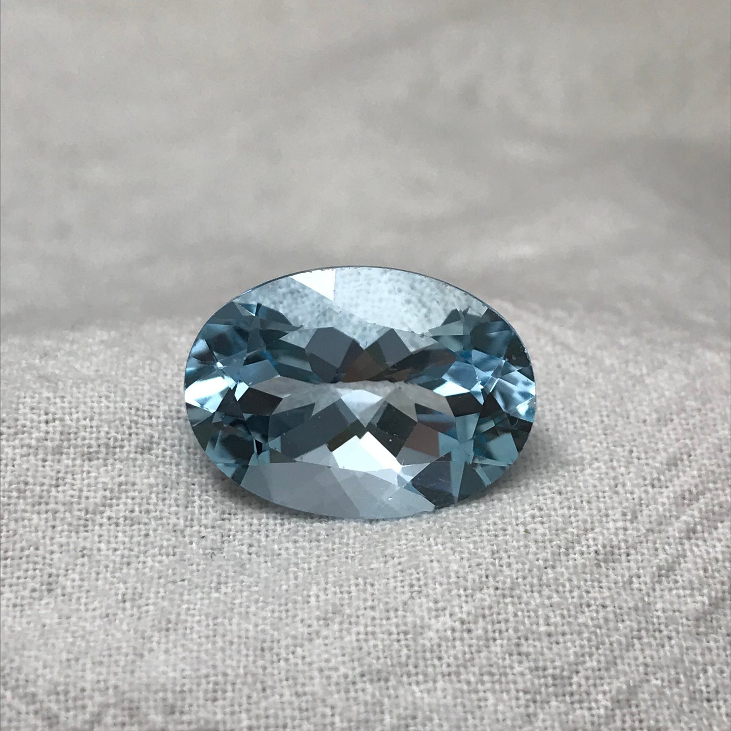 18x13mm Light Blue Topaz 14.96 carat Oval Cut Loose, Gemstone Blue Topaz, Faceted Blue Topaz, December Birthstone