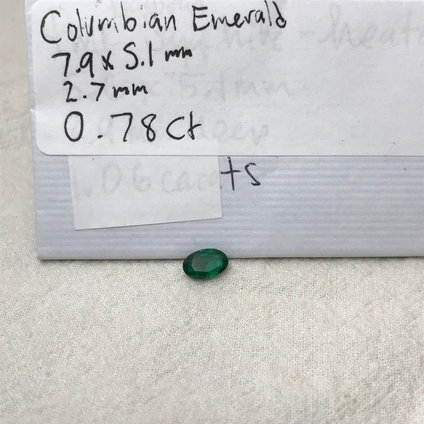 8x5mm Natural Green Emerald 0.78 carat, Oval Cut, Nice Green Emerald, Faceted Loose Gemstone, Rich Green