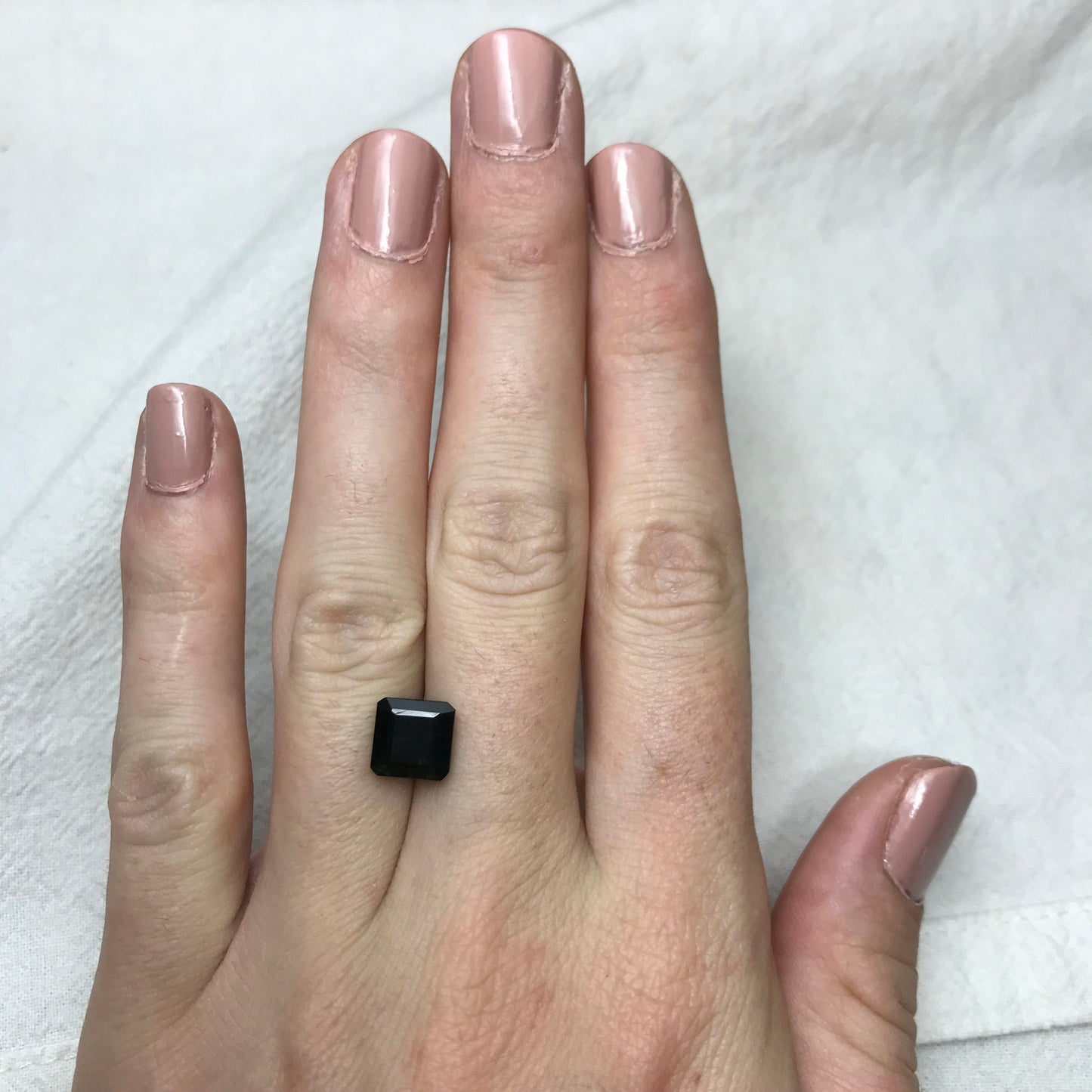 Natural Dark Green Tourmaline 3.23 Carat 8mm Octagonal Square Cut, Faceted Loose Unmounted Gemstone, Mozambique Tourmaline