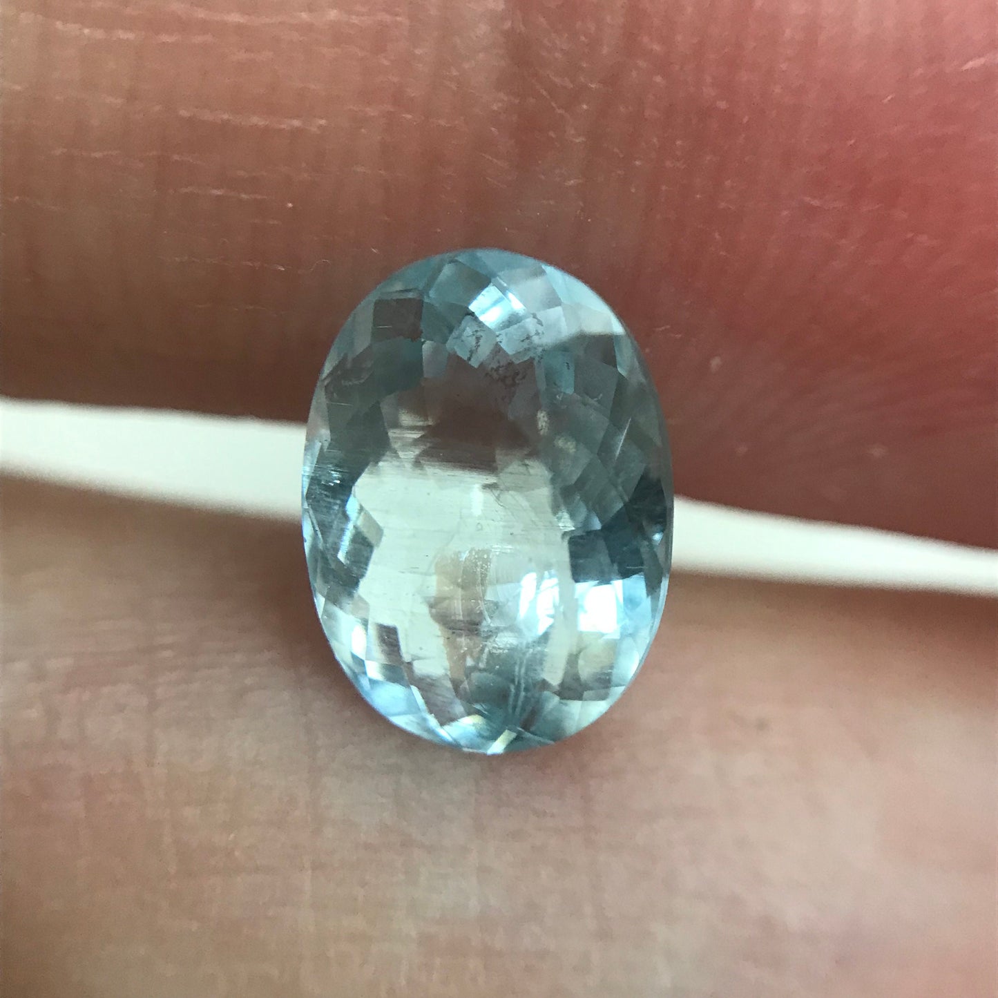 1.61 ct Aquamarine, 9x6.5mm Oval Cut Natural Blue Aquamarine, Faceted Loose Included Aqua, 9x6.6mm