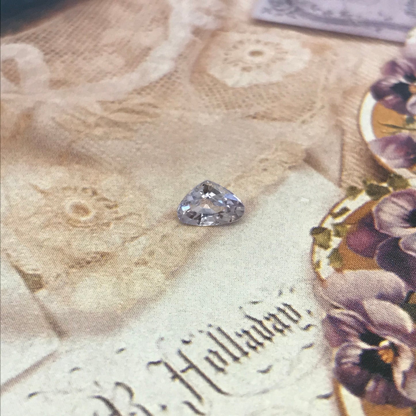 Natural Purple Sapphire 0.98 carat 5x7 mm Fat Pear Cut, Faceted Loose Gemstone Light Purple Unmounted Gem