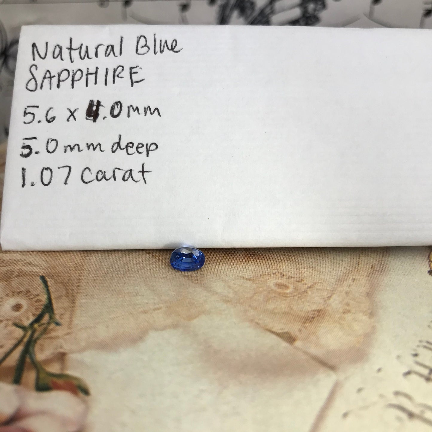 5.5x4mm Natural Blue Sapphire 1.07 Carat Oval Cut, Medium Blue Sapphire Faceted Loose Sapphire, Unmounted Gemstone