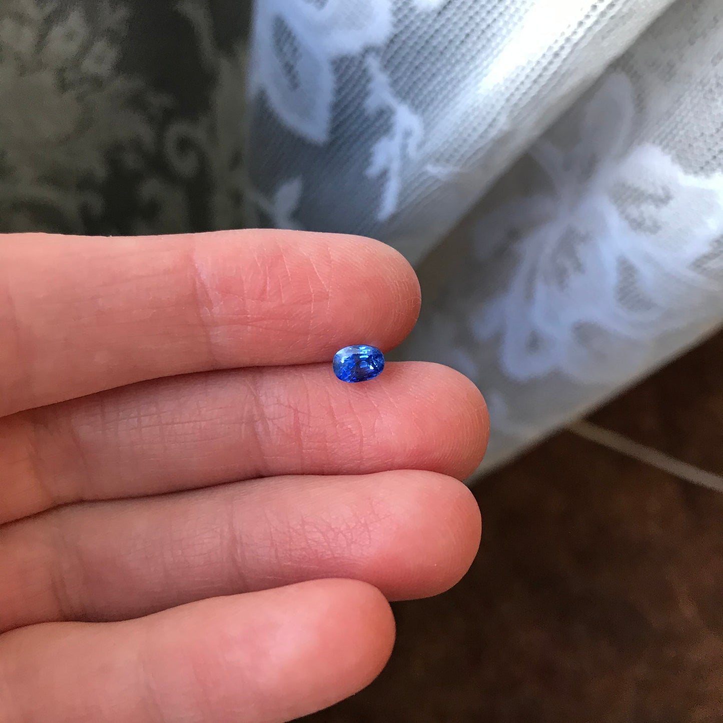 5.5x4mm Natural Blue Sapphire 1.07 Carat Oval Cut, Medium Blue Sapphire Faceted Loose Sapphire, Unmounted Gemstone