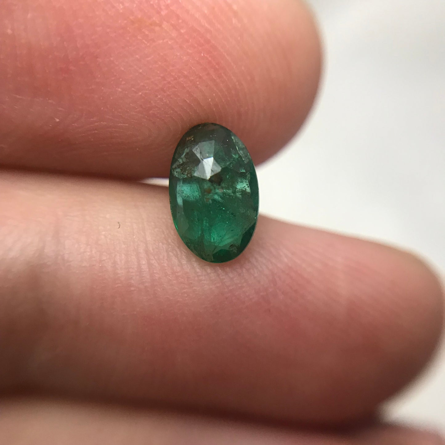 8x5mm Natural Green Emerald 0.78 carat, Oval Cut, Nice Green Emerald, Faceted Loose Gemstone, Rich Green