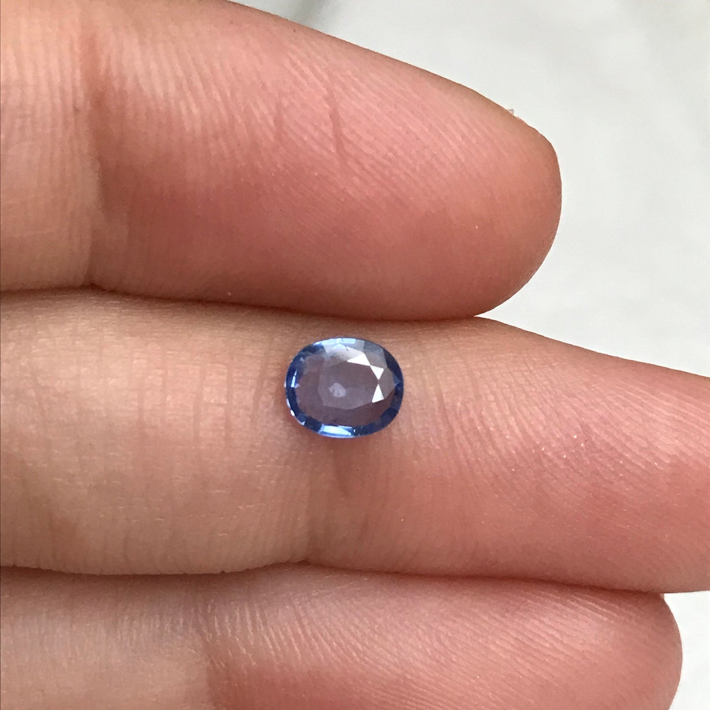 0.50ct Natural Light Blue Sapphire 5.8x4.8mm Oval Faceted Loose Gemstone Heated, Thin cut Gem