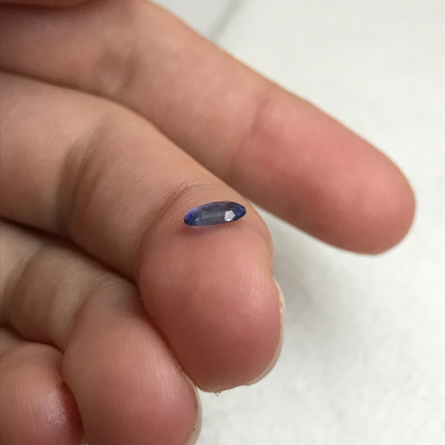 0.50ct Natural Light Blue Sapphire 5.8x4.8mm Oval Faceted Loose Gemstone Heated, Thin cut Gem