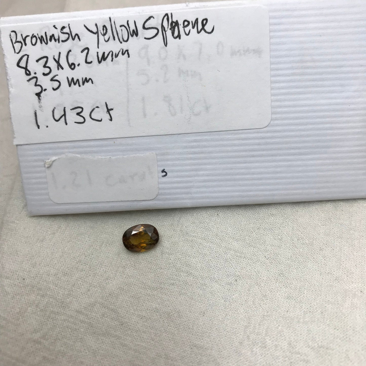 Brownish Yellow Sphene 1.43 Carat 8.3x6.2mm Oval Cut Loose Gemstone